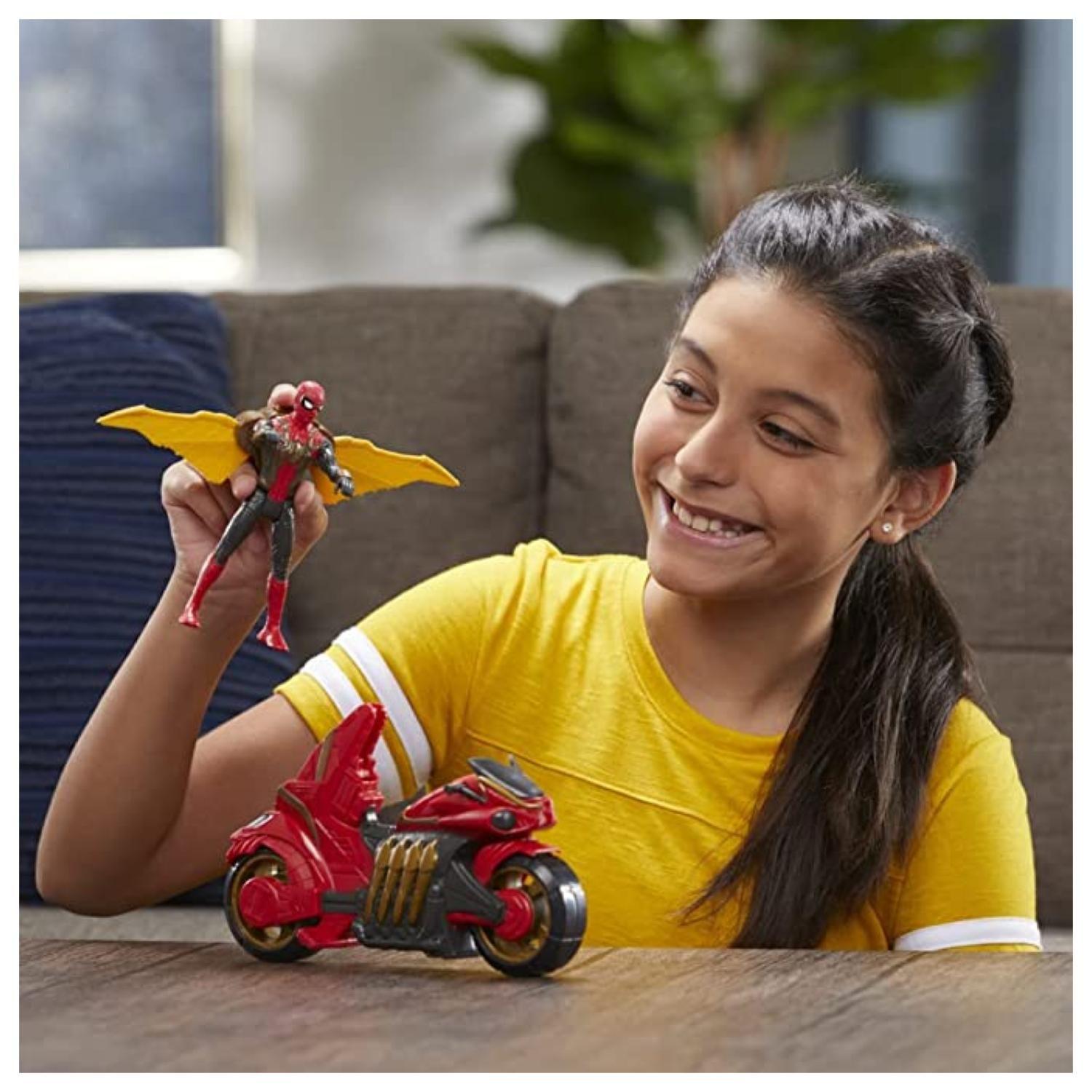 Juguete Figura De Accion Spider Man Aracnojet Y Moto-2