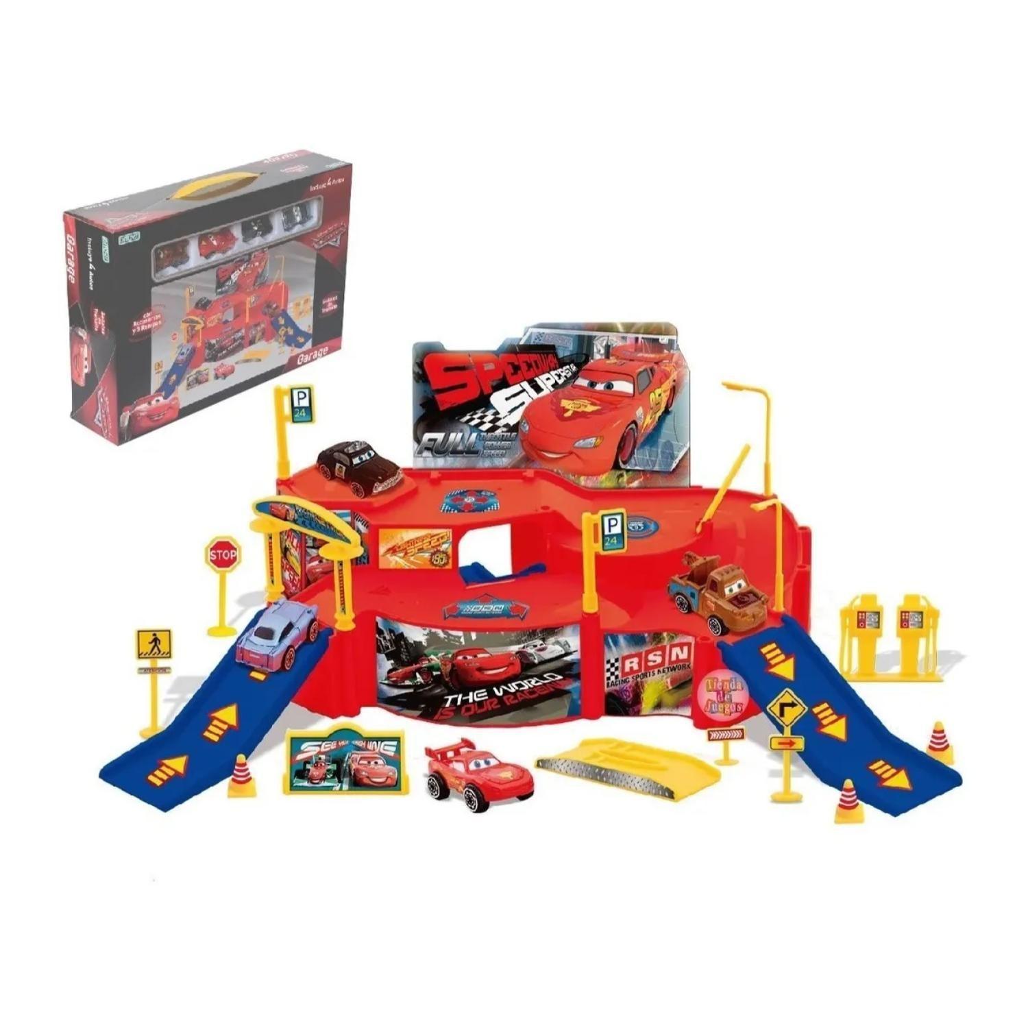 Juguete Pista Garage Con Autos Y Rampas Accesorios Infantil-3