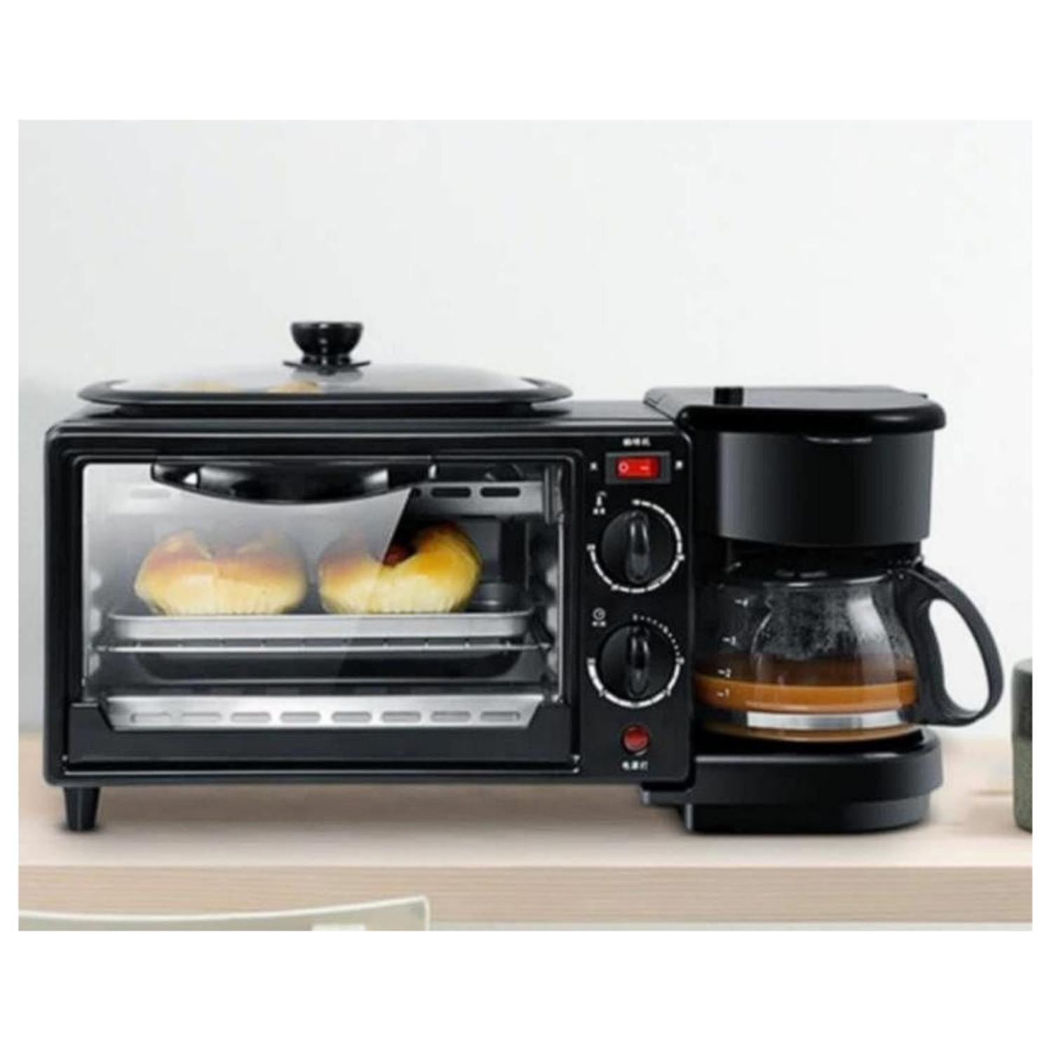 Horno Electrico 3 En 1 Sarten Grill Cafetera 1050W R5308-3