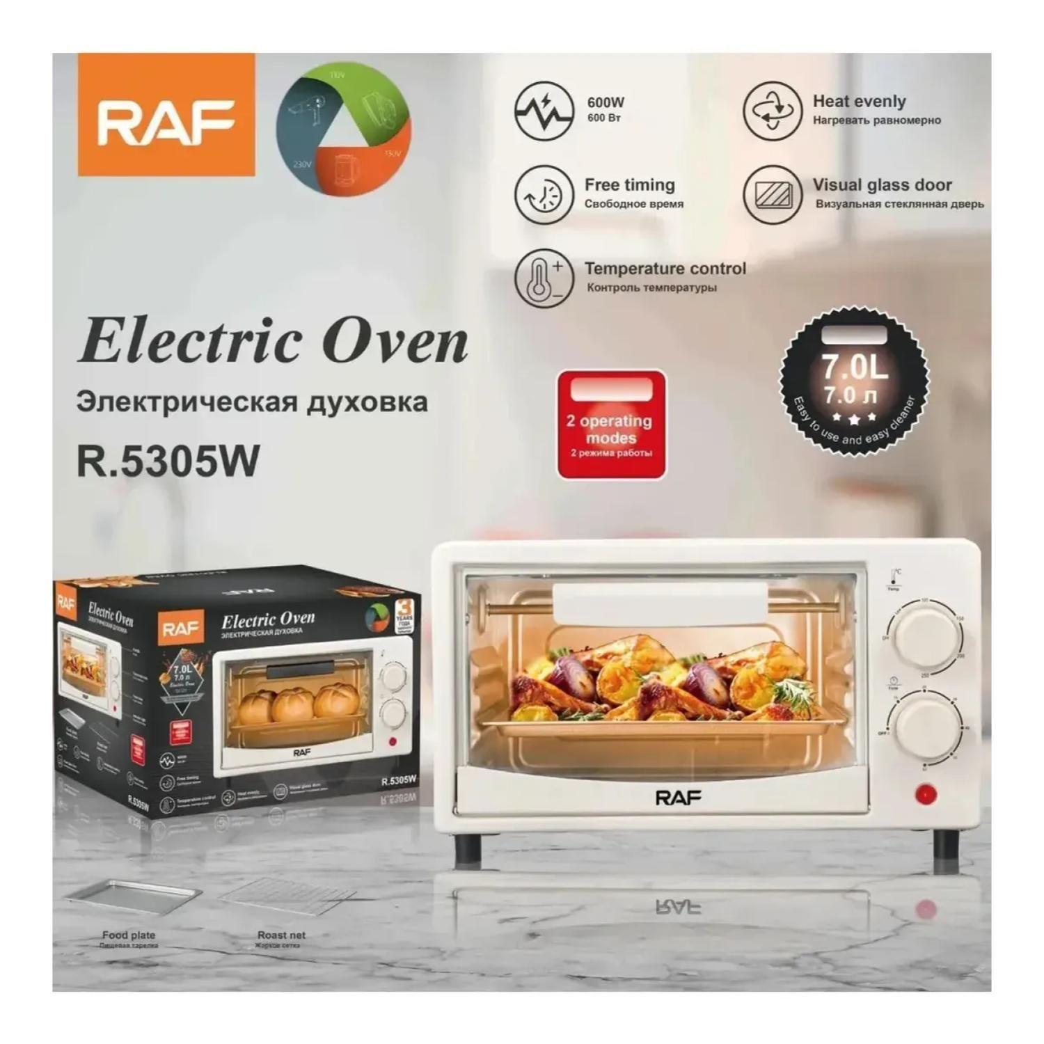 Mini Horno Electrico 7L 600W Blanco R5305W Raf-1