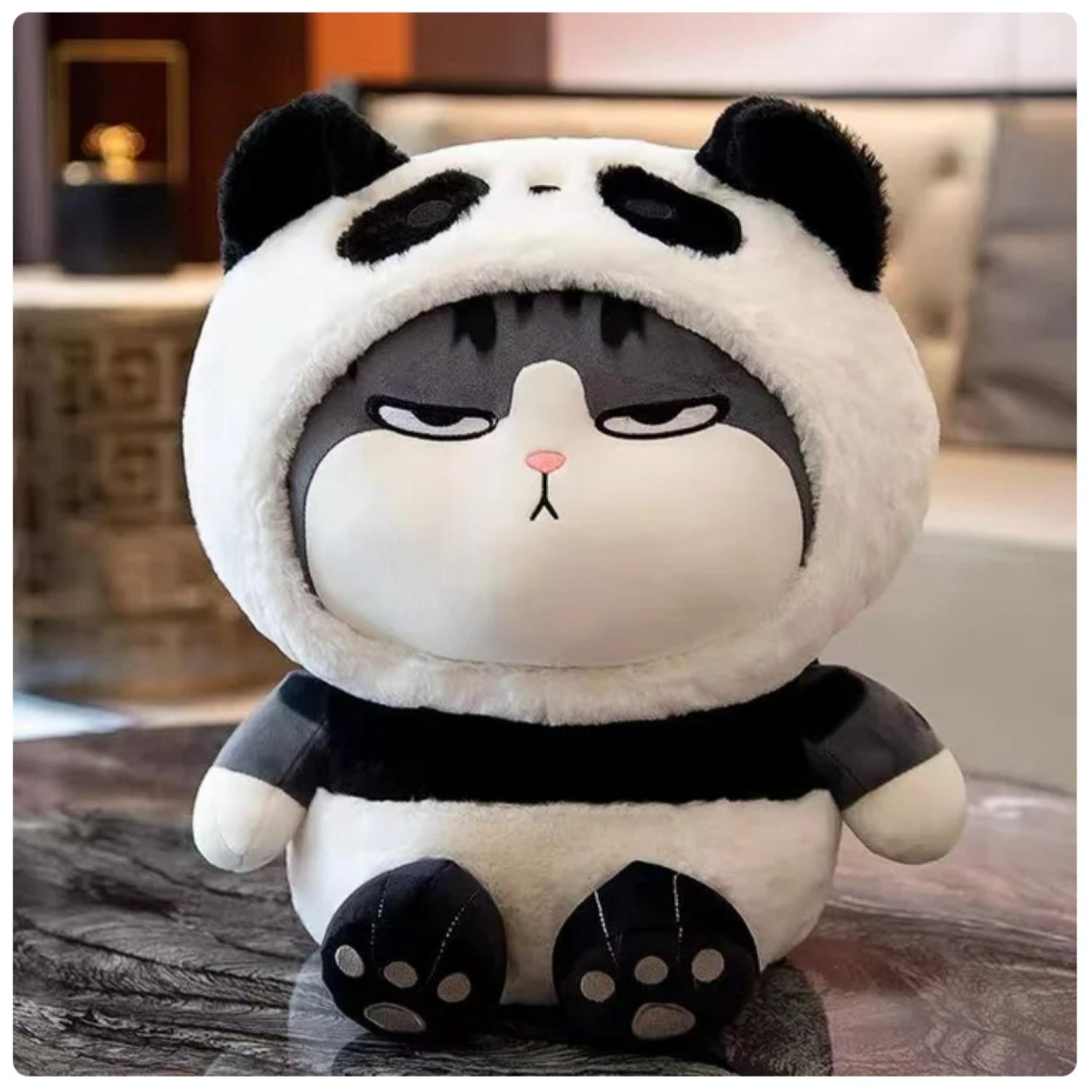 Juguete Peluche Gato Emperador Disfraz Rana Blanco Kawaii 40cm-1