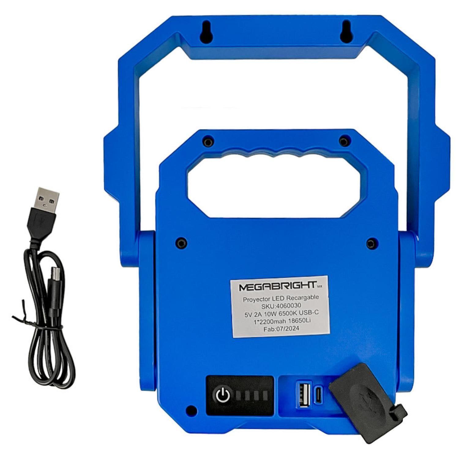 Reflector Proyector LED 10W 1200lm Recargable 3795 Megabright-3