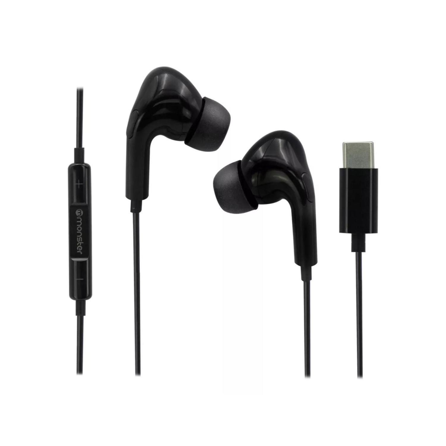 Audifonos Alambricos Manos Libres USB C 120cm Negro Earpods-2