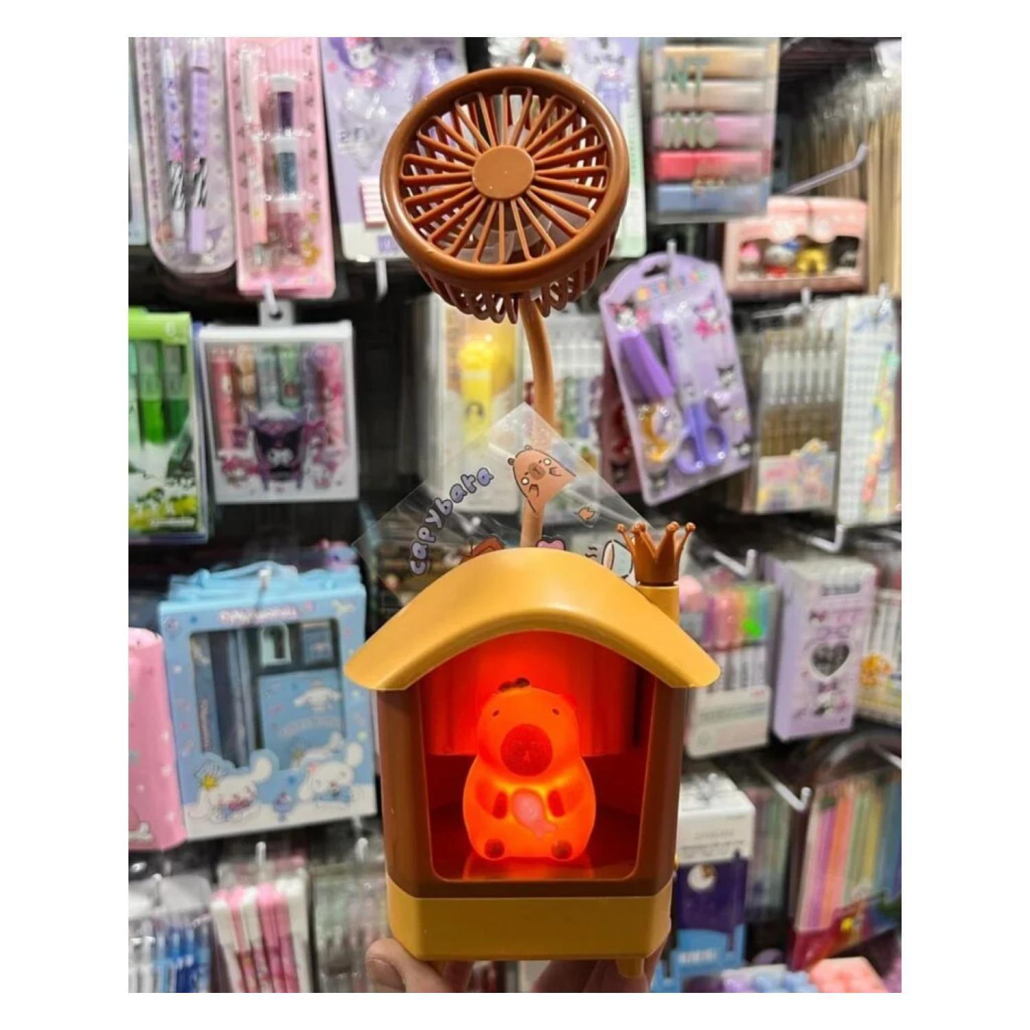 Mini Ventilador Escritorio USB Tematica Capibara Infantil-2