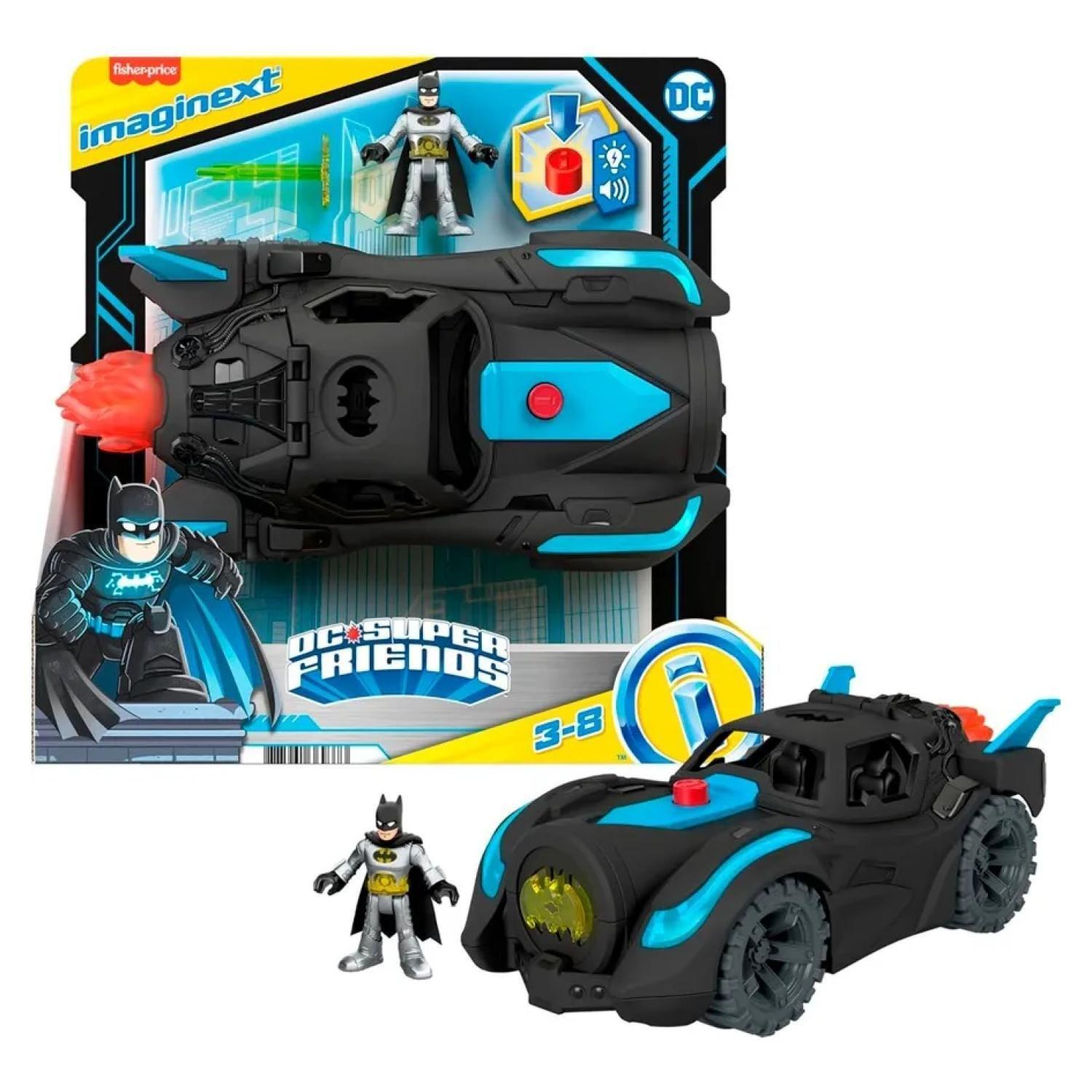 Juguete Auto De Batman Con Figura 10cm Con Sonido Infantil-4