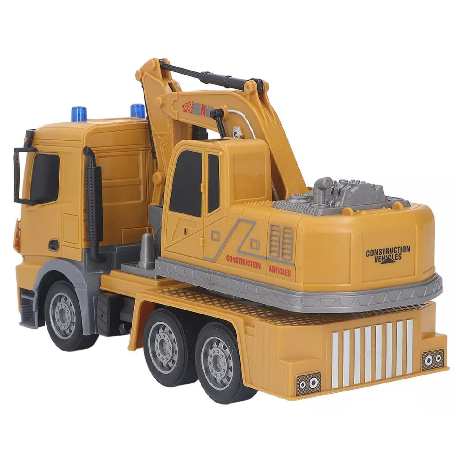 Juguete Camion Excavadora A Control Remoto Amarillo Infnatil-2