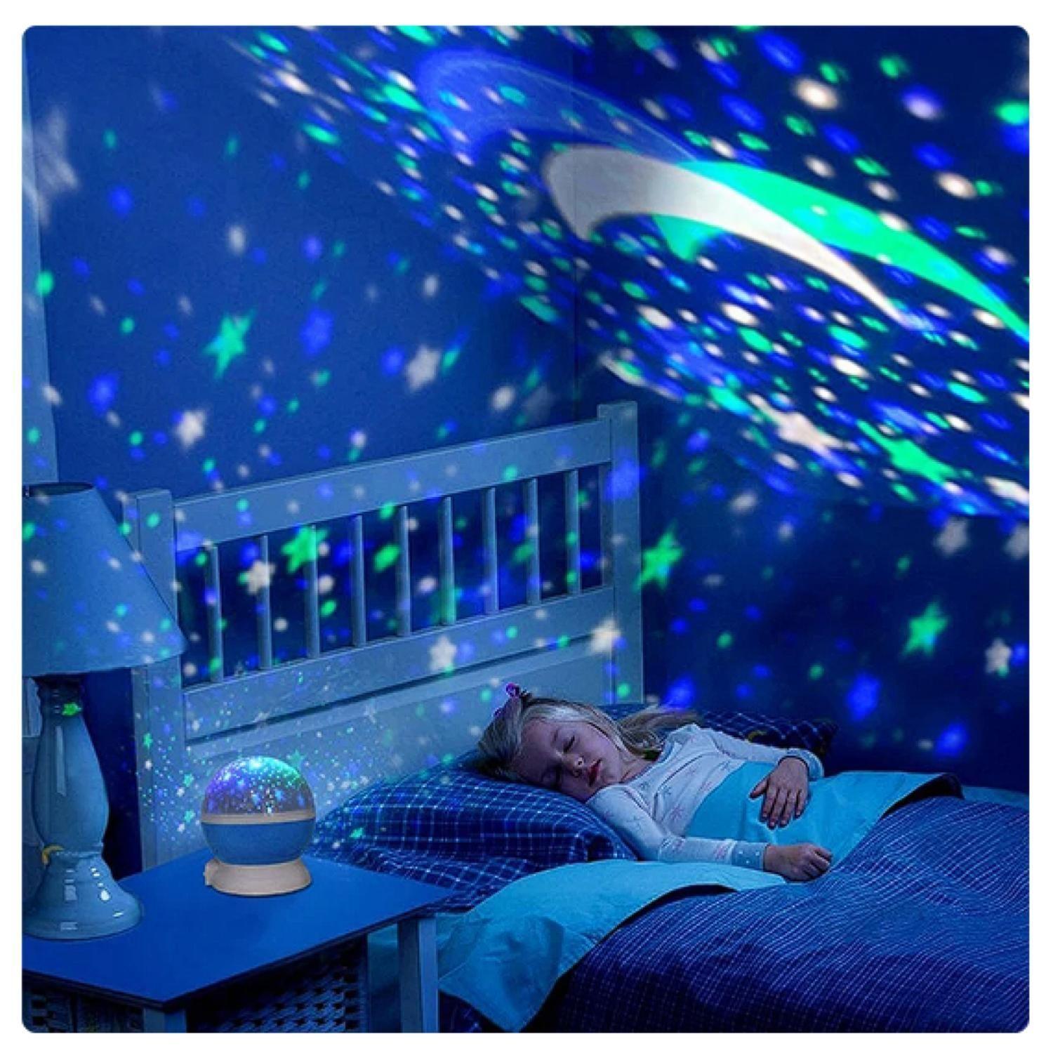 Lampara Espanta Cuco Proyector Luces LED Estrellas USB-4