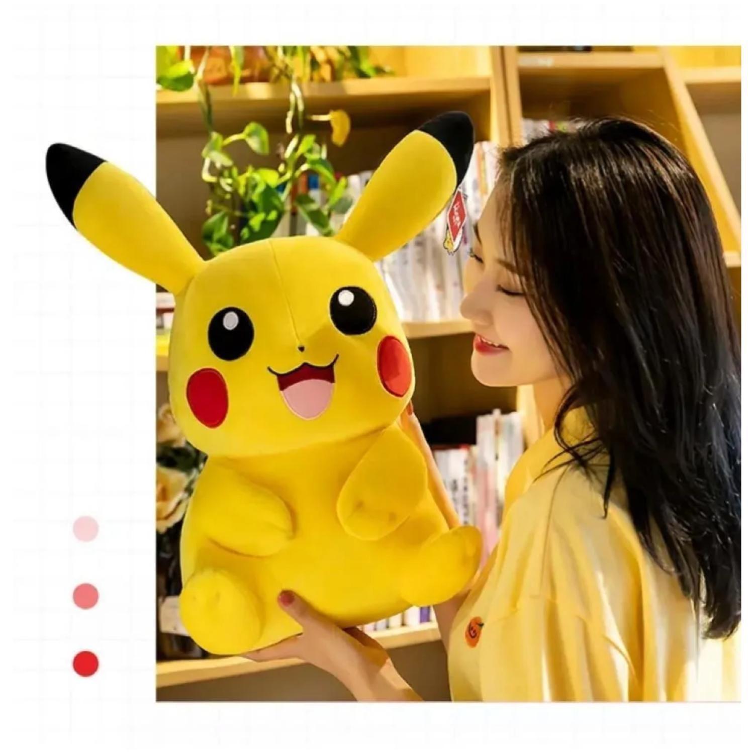 Juguete Peluche Pikachu Sonrisa 40cm Amarillo Infantil-2