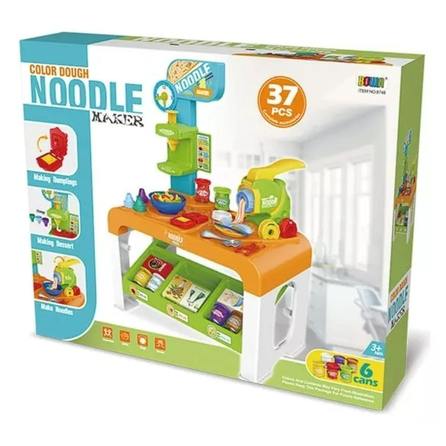 Juguete Mesa Maquina De Fideos Con Plastilina Mágica 37 Piezas-2