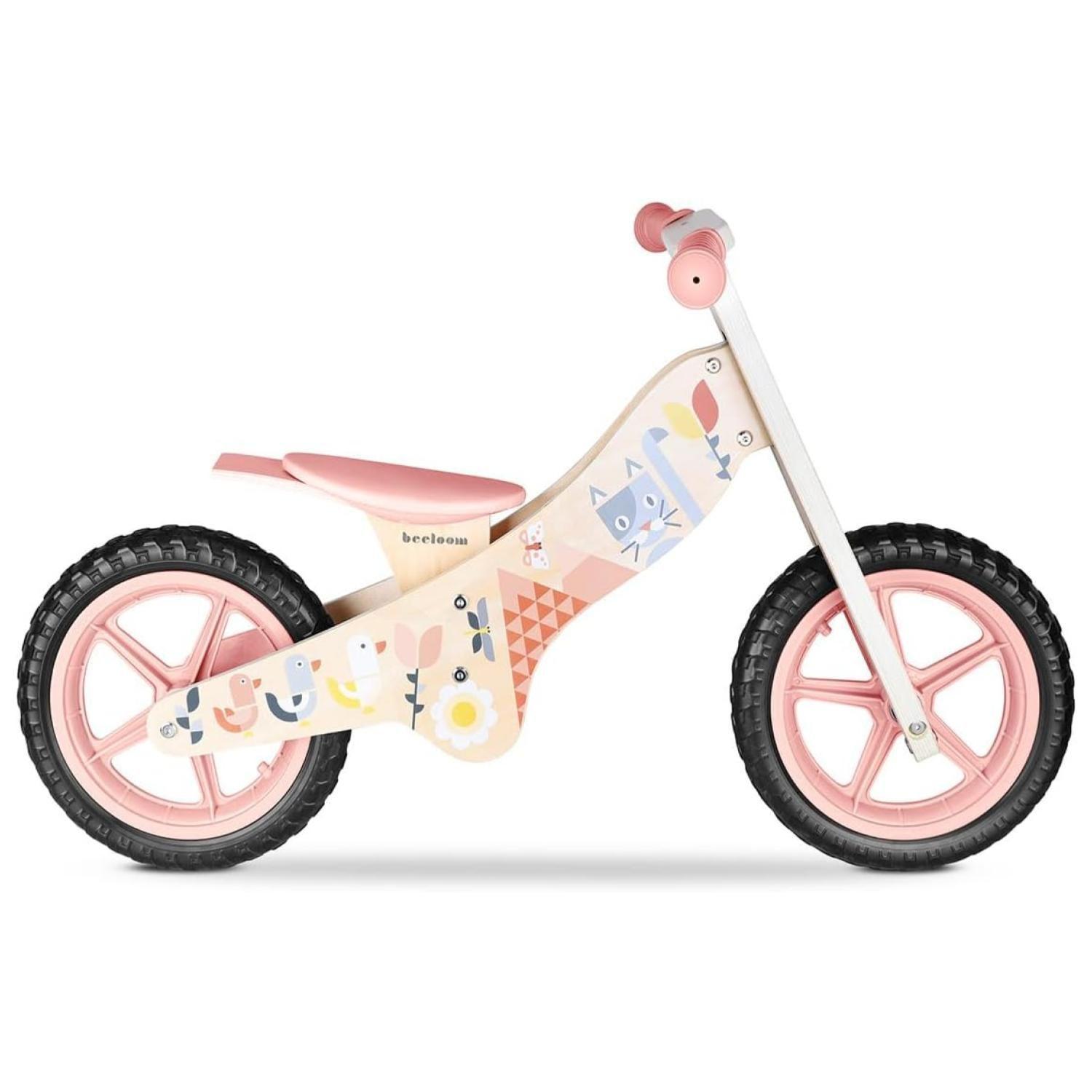 Juguete Bicicleta de Aprendizaje Equilibrio Madera Rosada-1