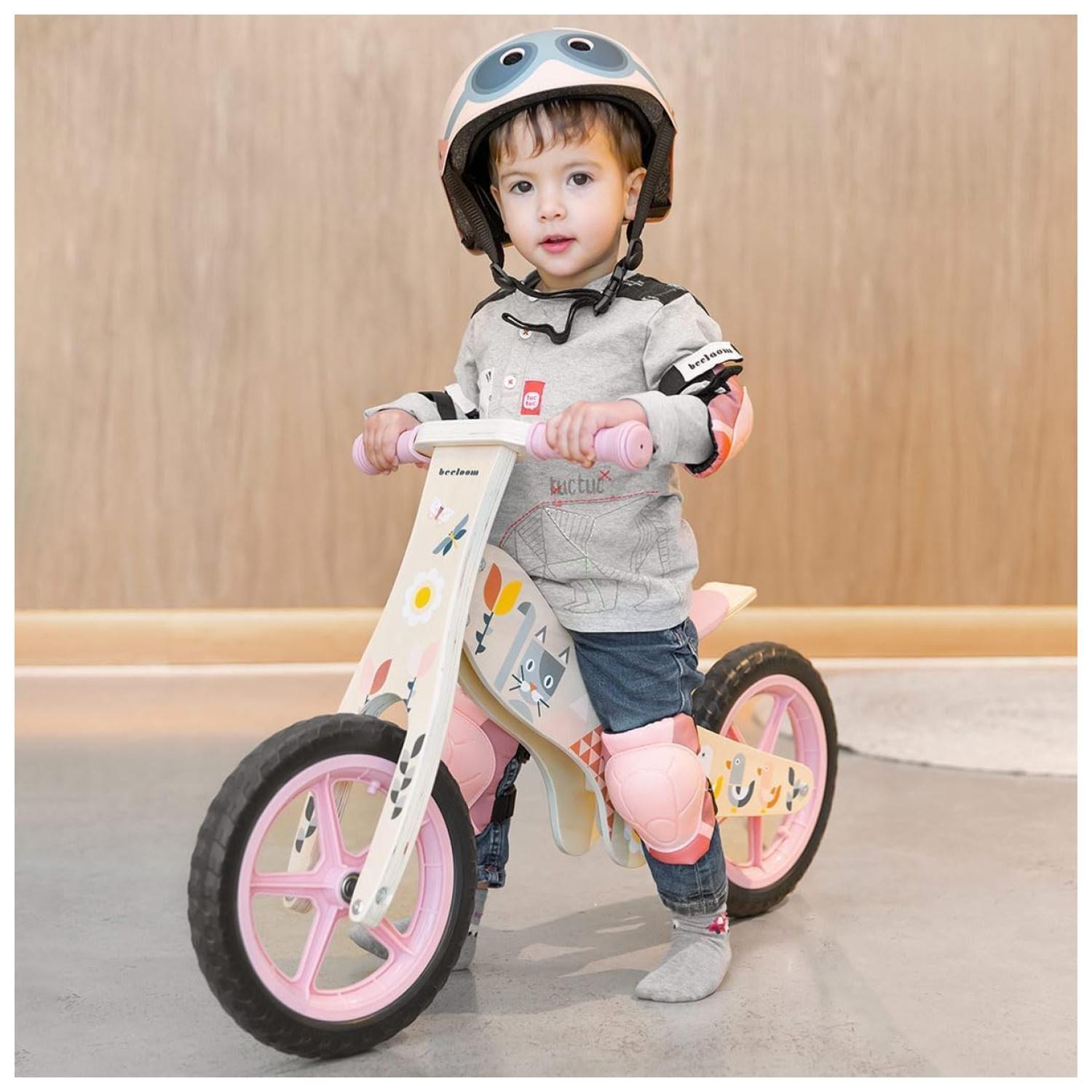 Juguete Bicicleta de Aprendizaje Equilibrio Madera Rosada-3