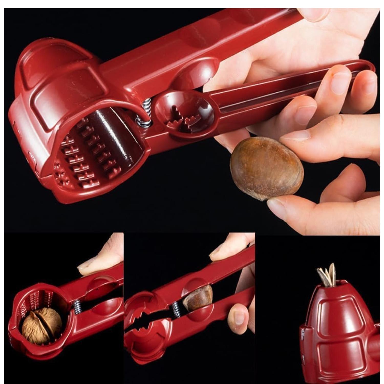 Partidor De Nueces Y Almendras Metalico Manual Rojo-4