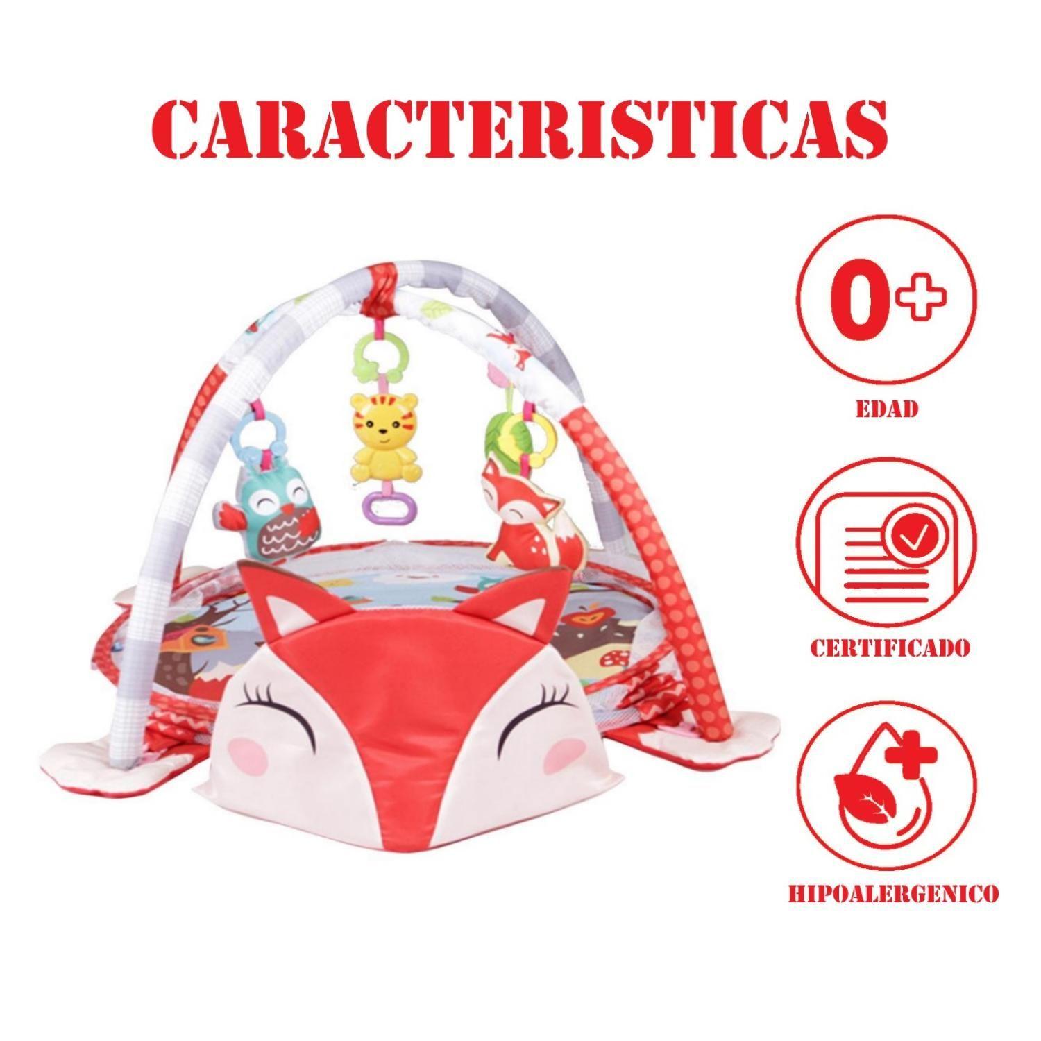 Corral Gimnasio De Bebes Con Sonajeros Con Sonidos Rojo-2