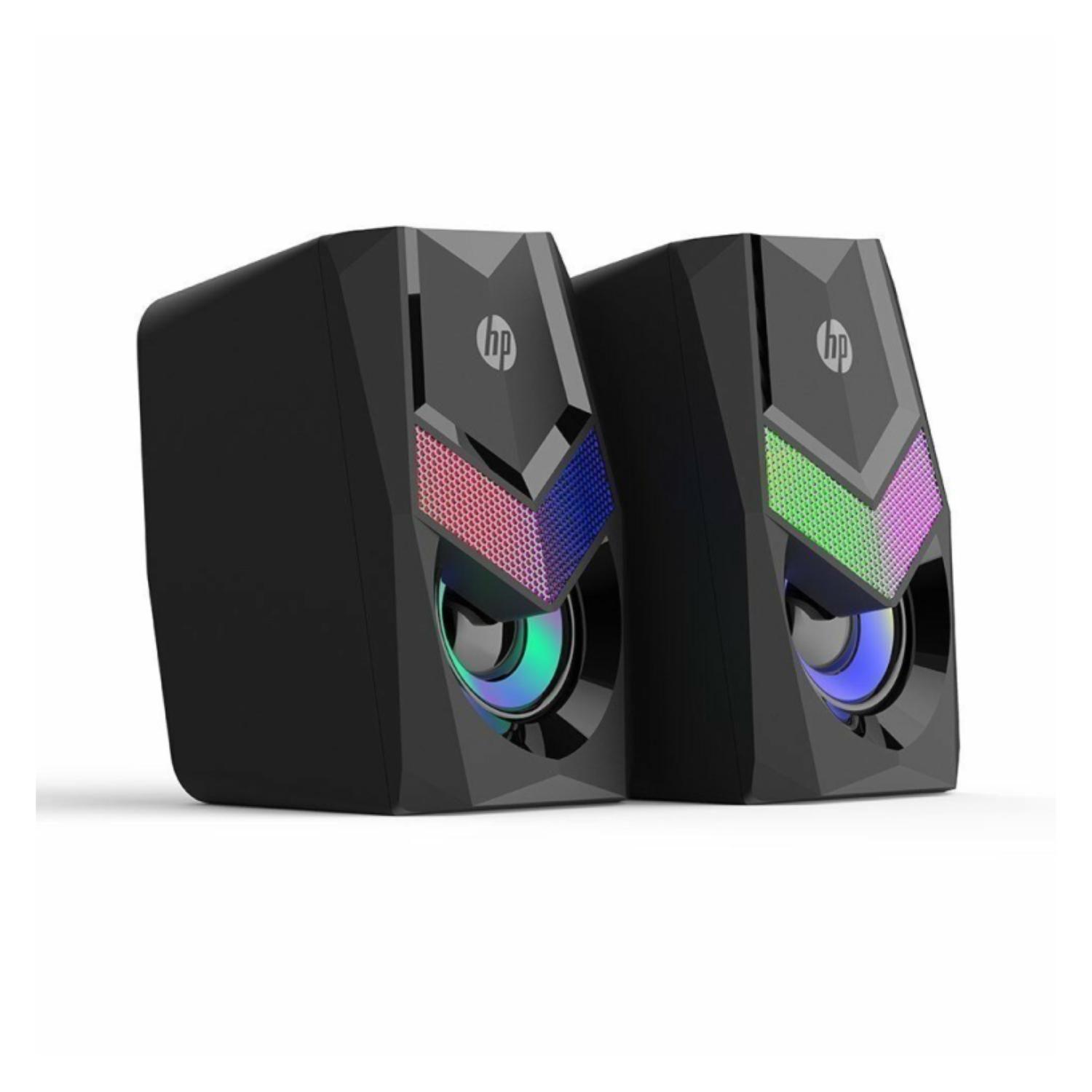 Parlantes Gamer USB Jack 3.5 RGB 2x3W RMS Negro DHE-6000 -3