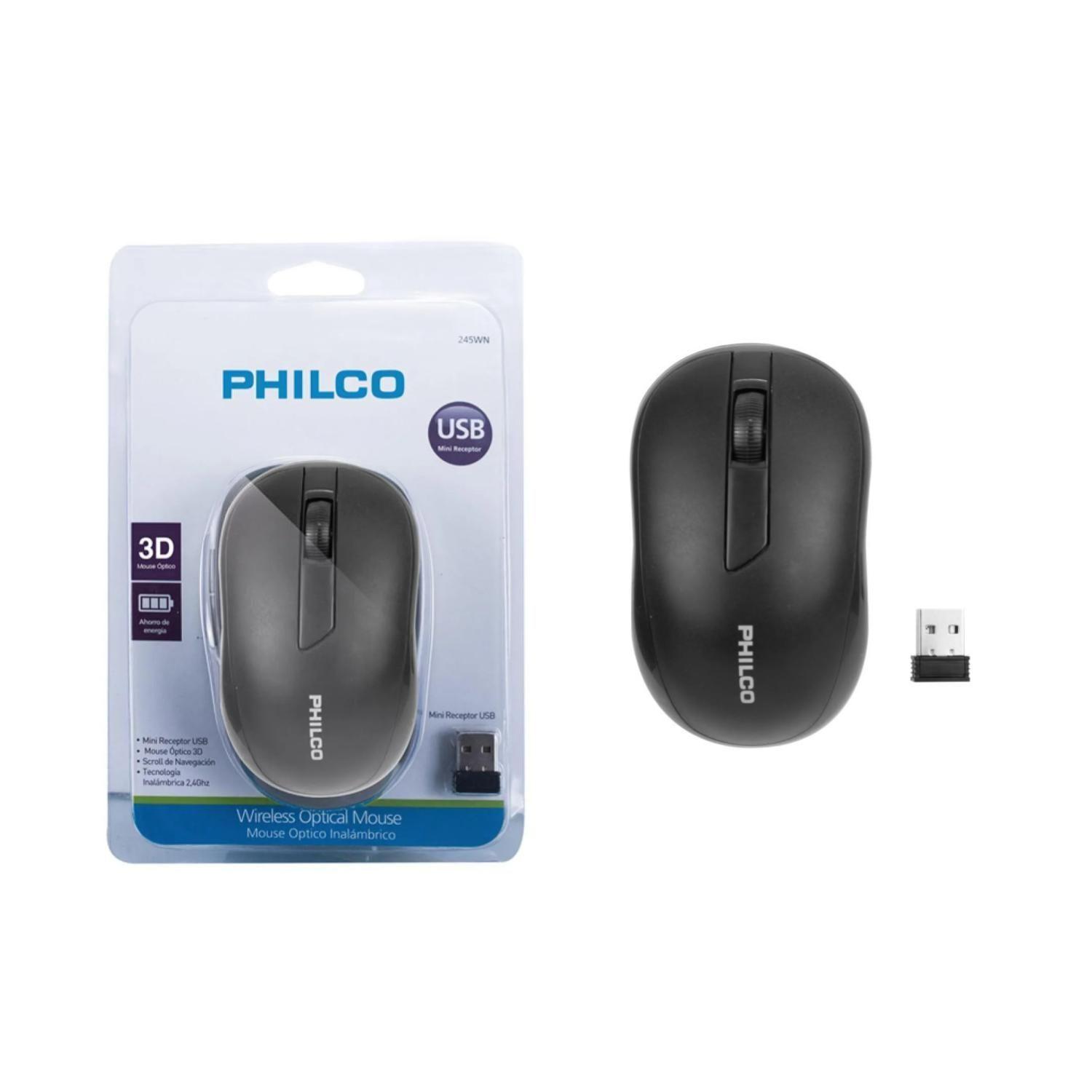 Mouse Inalambrico USB 3 Botones Negro -2