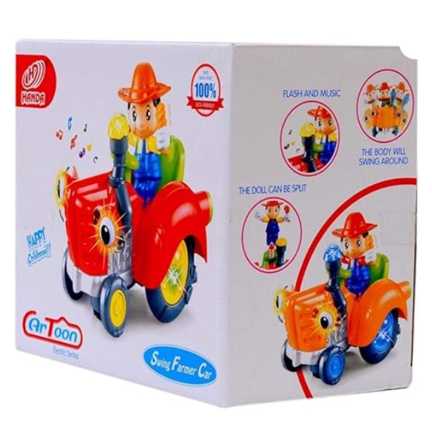 Juguete Auto Tractor De Granjero Musical Infantil-3