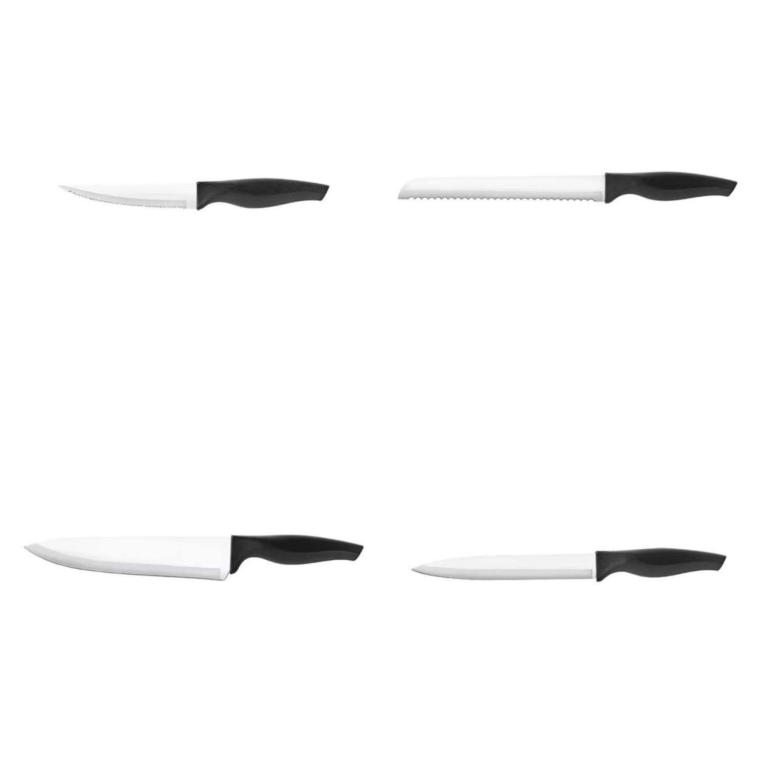 Set 5 Cuchillos De Acero Inoxidable Con Taco Cross Brinox-2