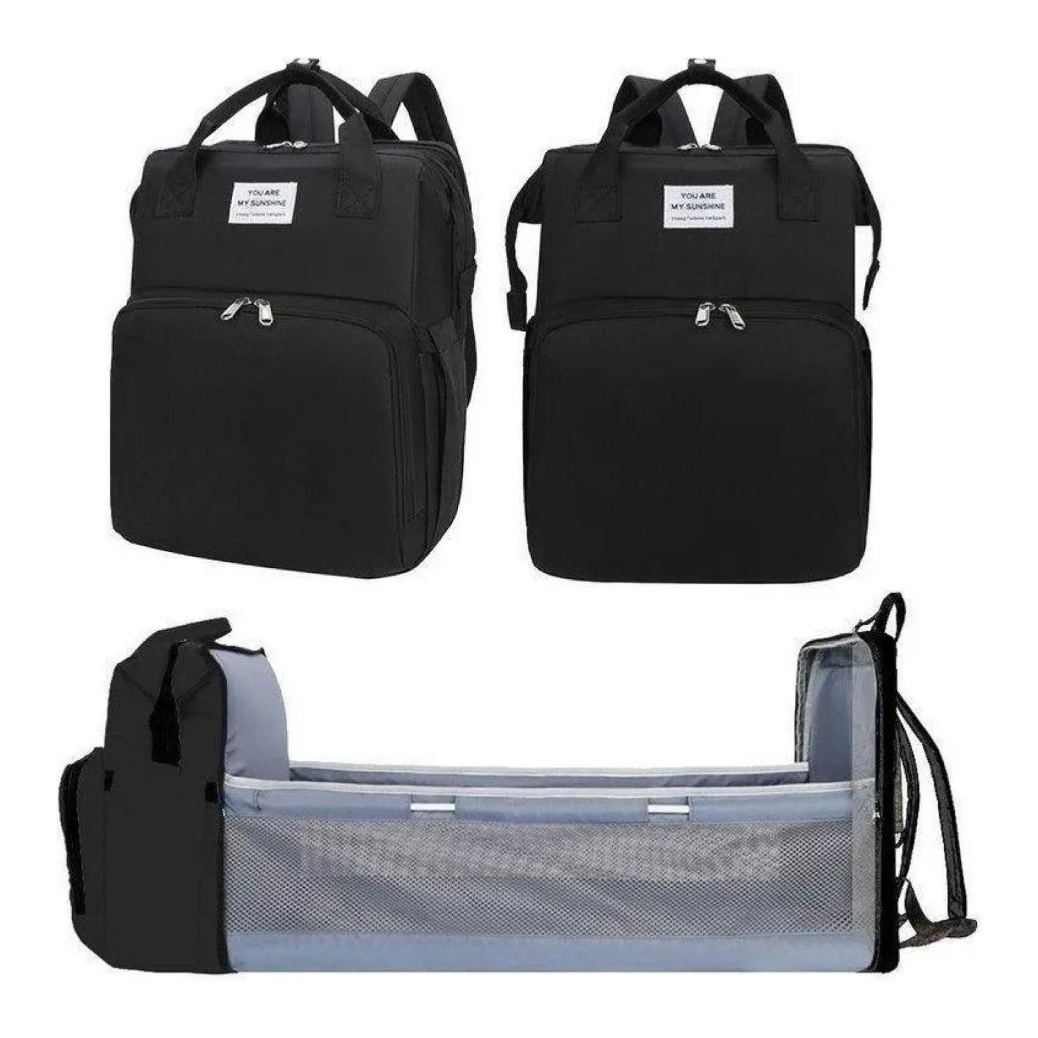 Pañalera 3 En 1 Mochila Cuna 25x40cm Mudador Portatil Bebes-4