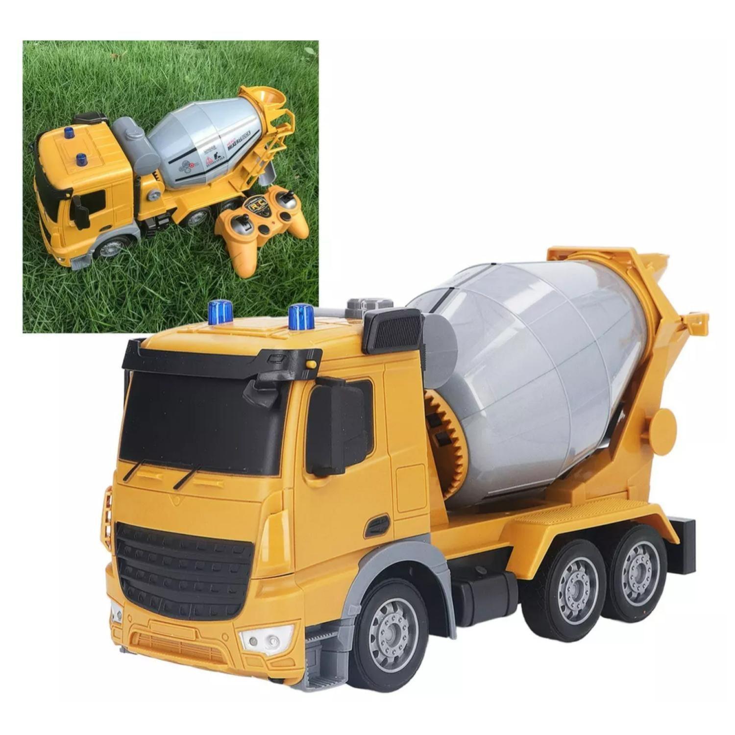 Juguete Camion De Cemento A Control Remoto Amarillo Infnatil-3