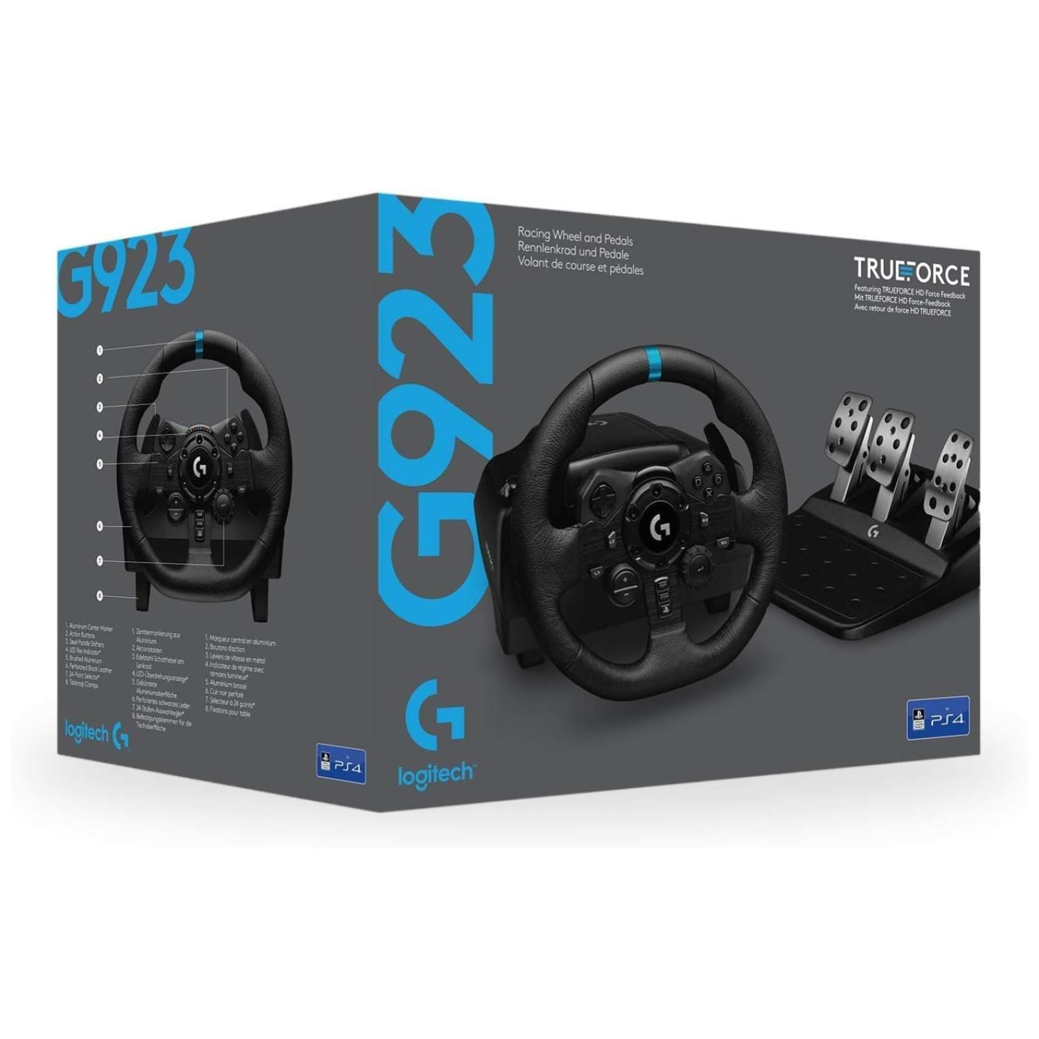 Volante Simulador PS4 PS5 PC USB Pedales Negro G923-0