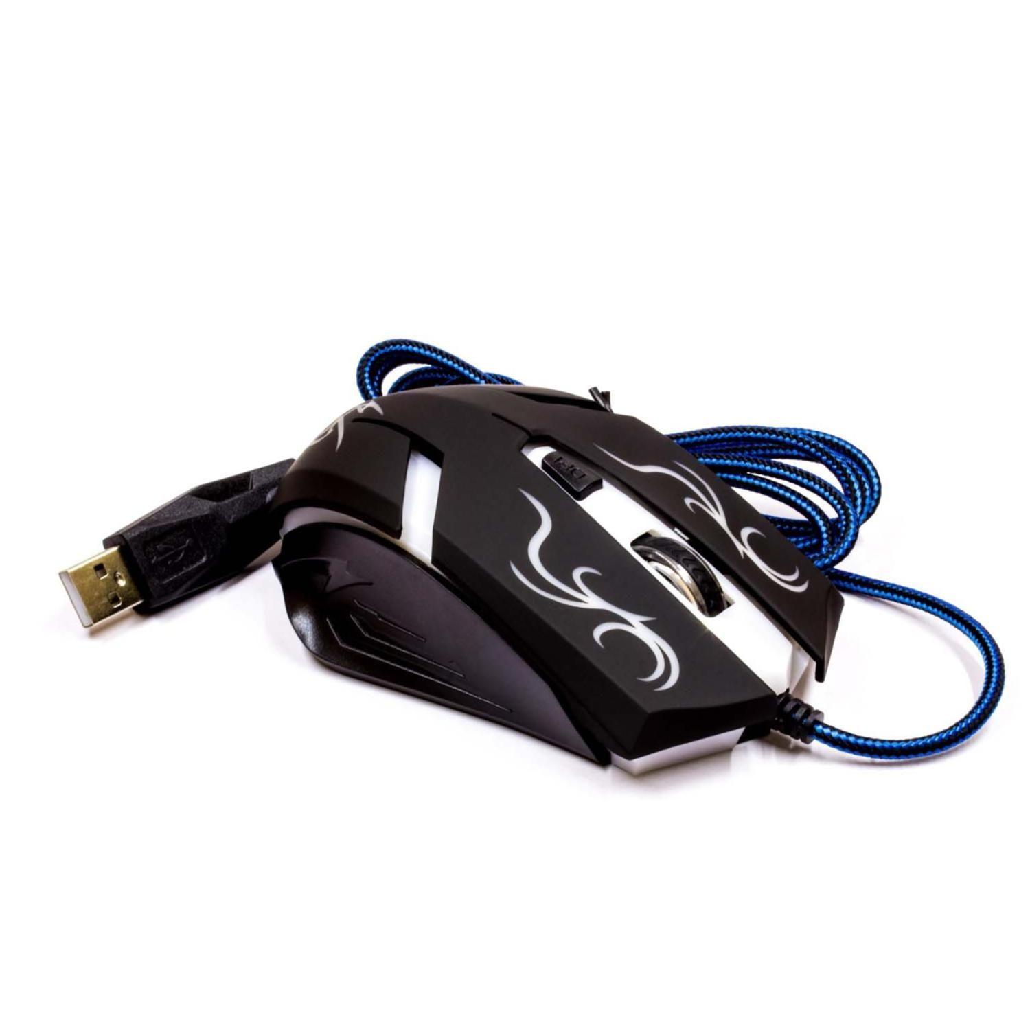 Mouse Gamer USB Retroiluminado 4B 2400DPI Negro X6 -1