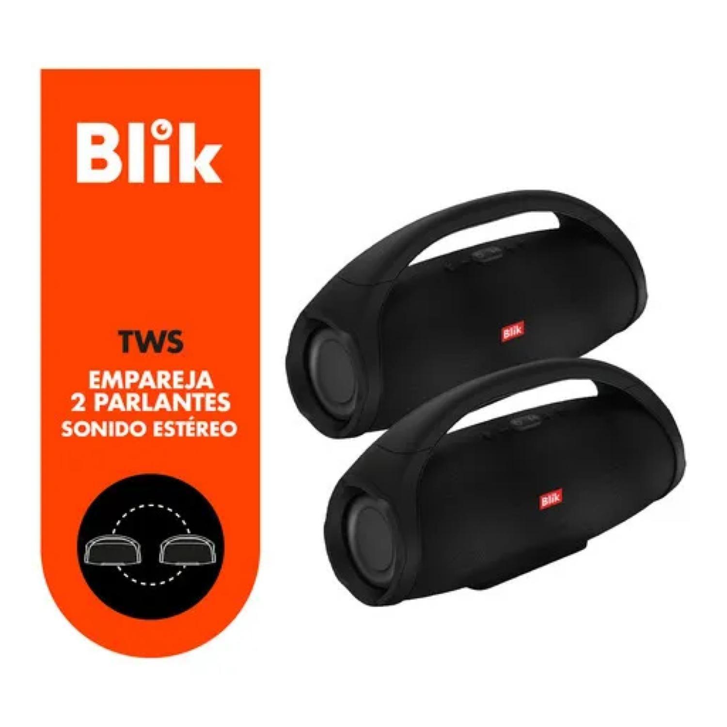 Parlante Bluetooth 20W Portatil Negro Booster2 Blik-2