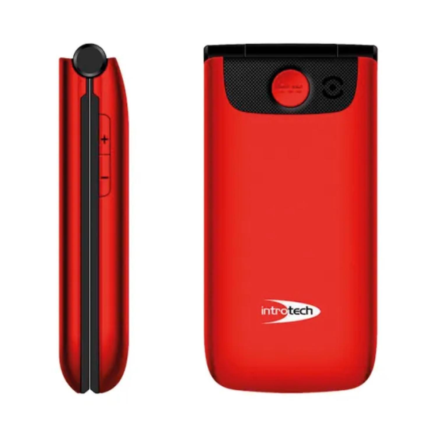 Telefono Senior Tipo Almeja 4G Rojo Clamshell Introtech-2
