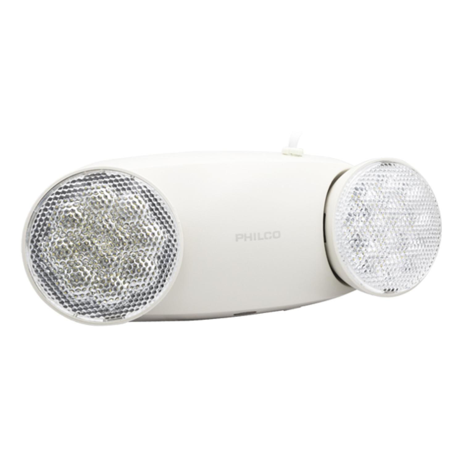Lampara De Emergencia 2 Focos 24 LEDS IP20 Blanco AT60-2