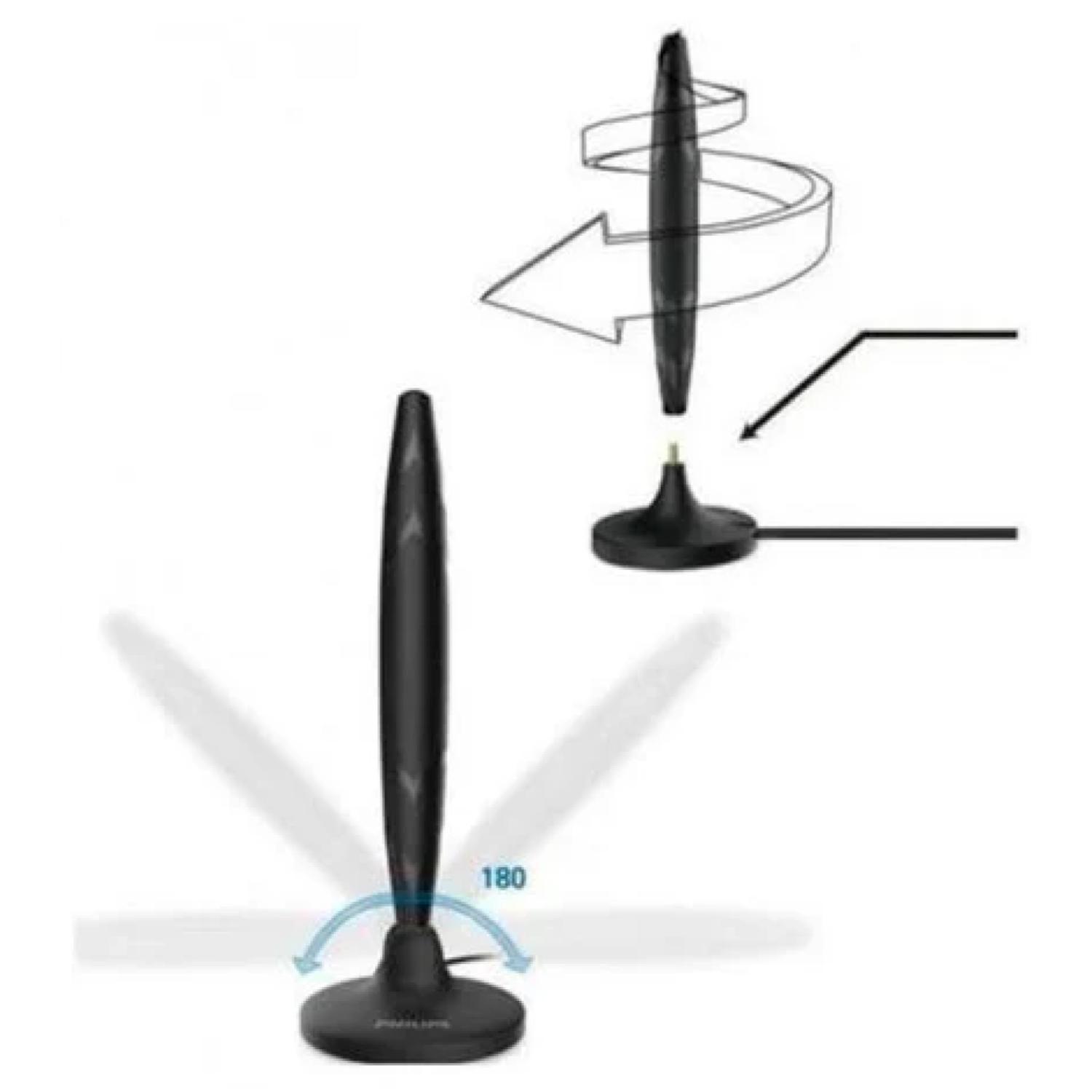 Antena Indoor Para Tv HDTV 180° Rotacion Coaxial SDV1230 -2