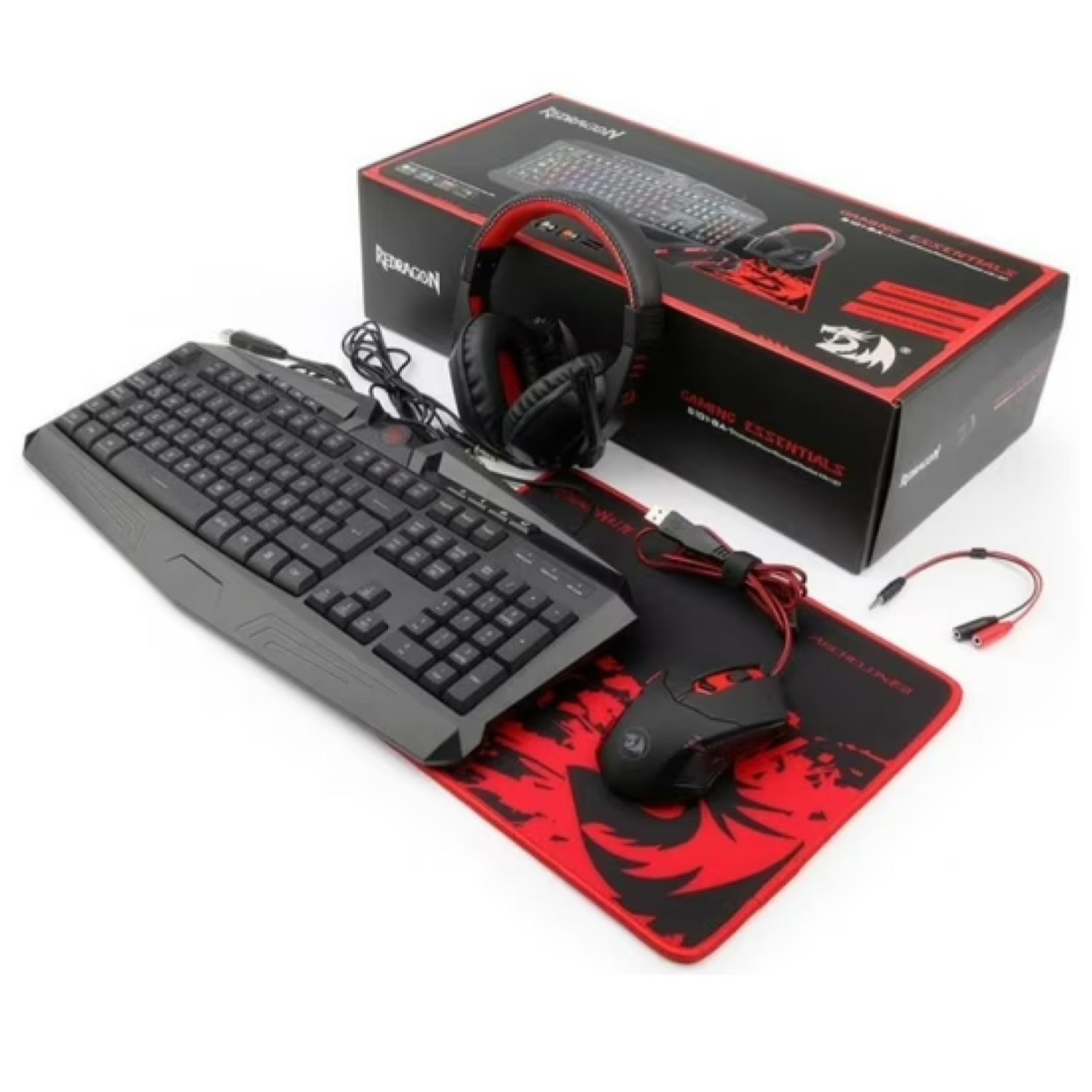 Kit Gamer 4En1 Audifono Teclado Mouse MousePad S101 -2