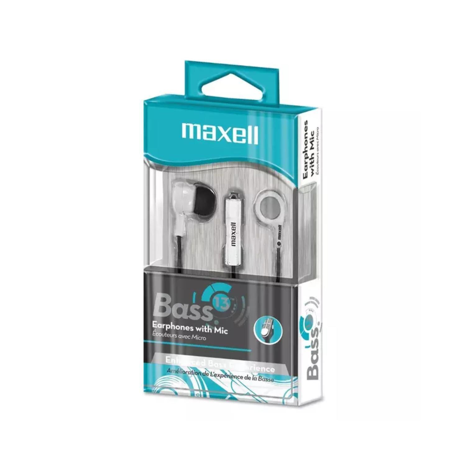 Audifonos Manos Libres Jack 3 5mm Blanco Bass13 Maxell-2