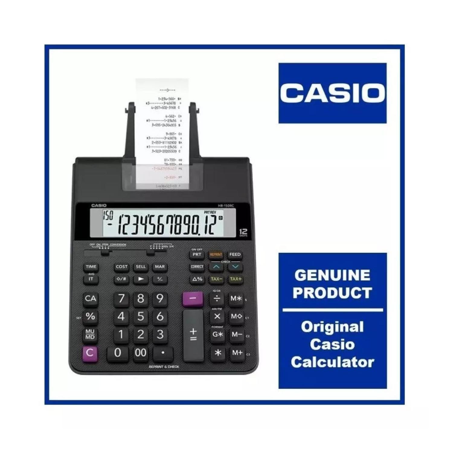 Calculadora De Impresion 21 Funciones Negro HR-150RC-DC-2