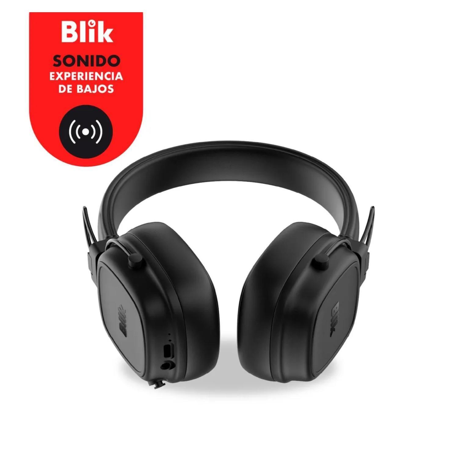 Audifonos Bluetooth OverEar Acolchados Negro Feel250 Blik-1