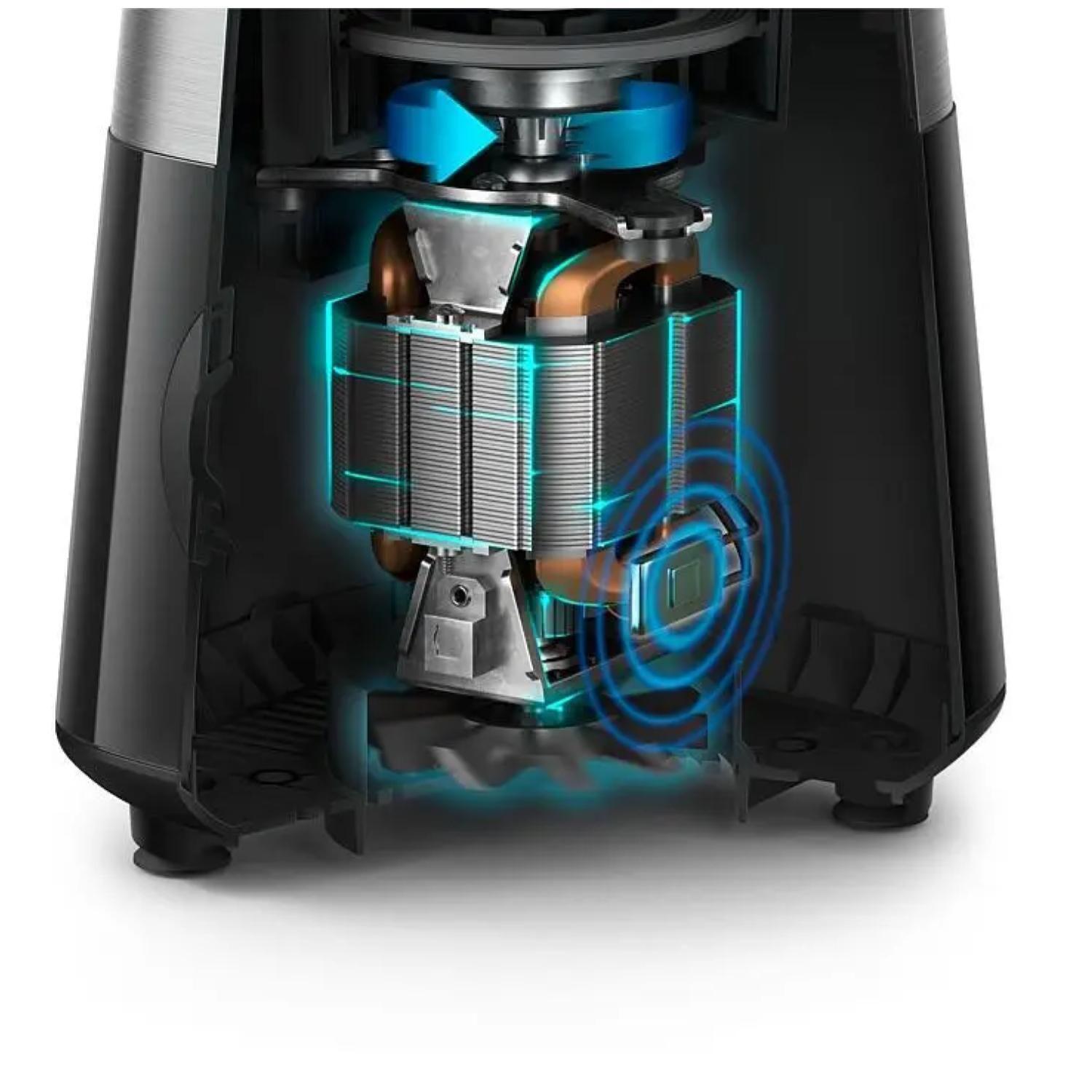 Licuadora Electrica Vaso Vidrio 2L 1200W Negro HR2242/90-2