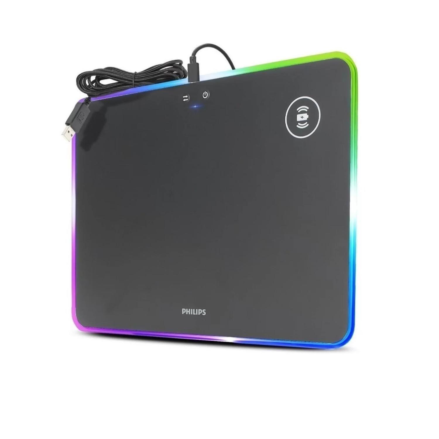 MousePad Gamer RGB 35x25x5Cm Con Carga inalambrica -3