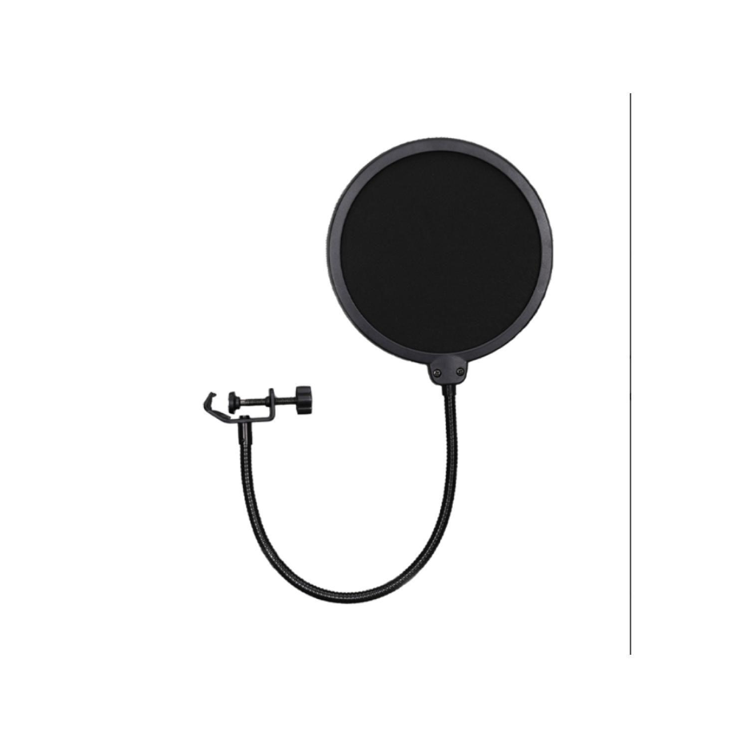 Kit Grabacion Microfono Negro Antipop Atril Metalico-2