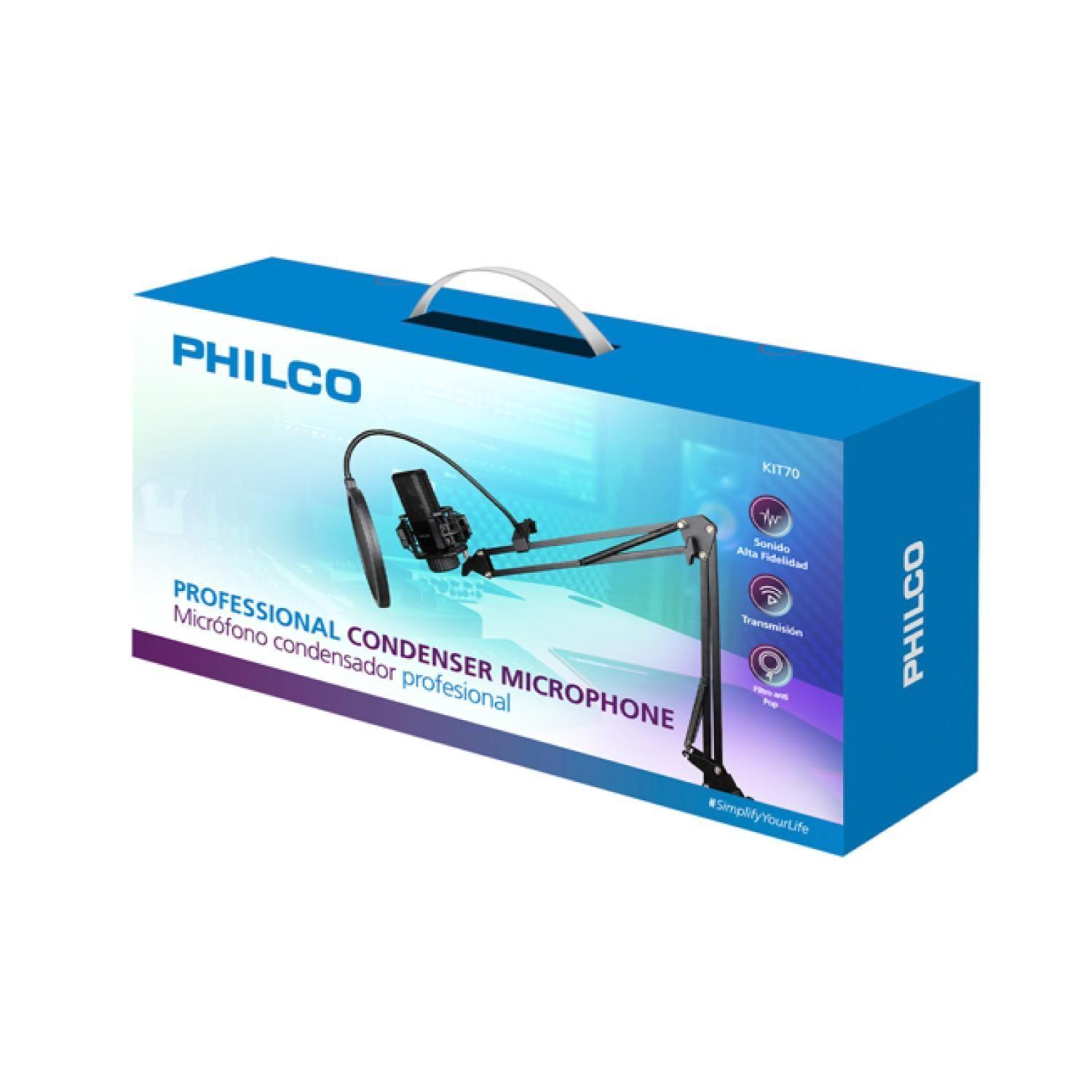 Kit Grabacion Microfono Negro Antipop Atril Metalico-4