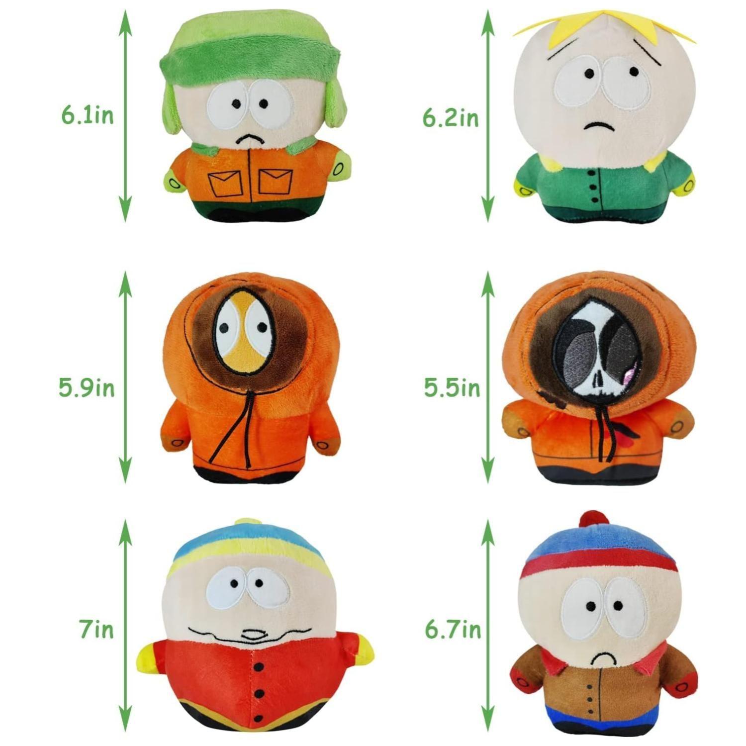 Pack 6 Peluches De 20cm South Park Caricaturas Infantiles-1