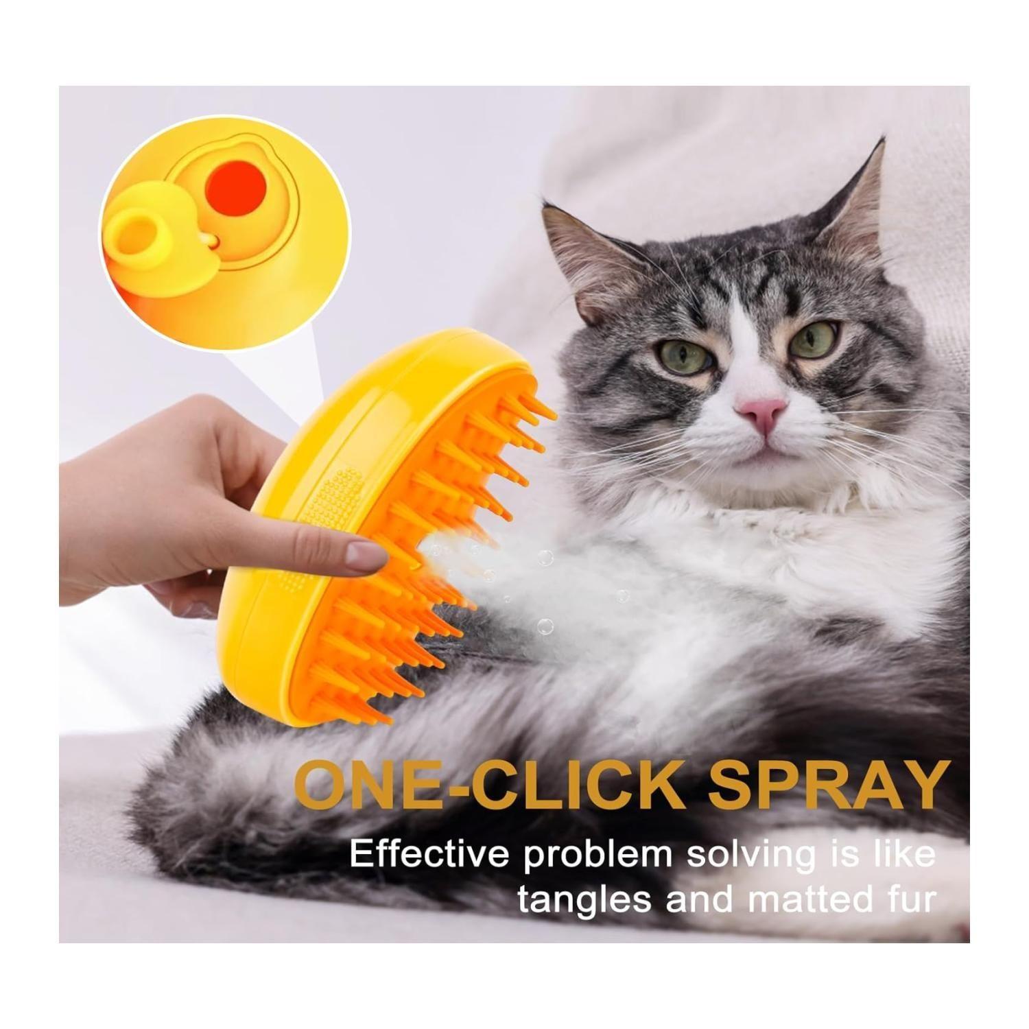 Cepillo Con Vapor Para Limpieza Y Masajes Para Mascotas-3