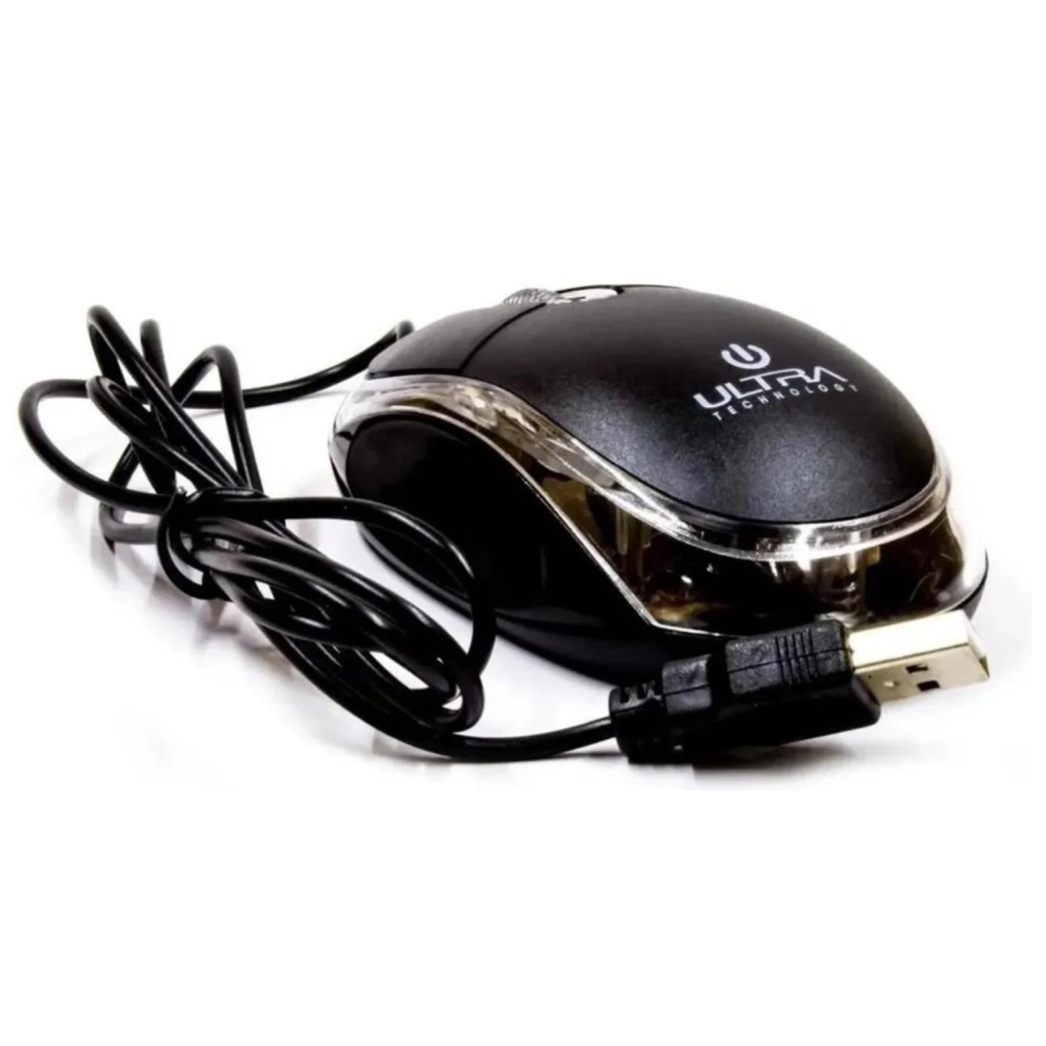 Mouse Alambrico Optico USB 3 Botones Negro 120UN -4