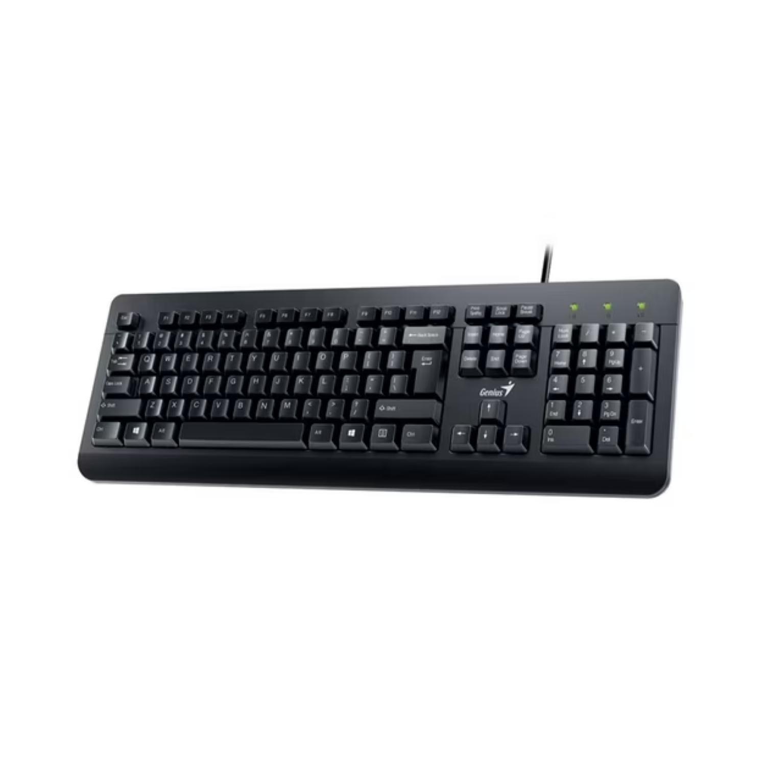 Kit Teclado Y Mouse Alambrico USB KM-160 Negro-0