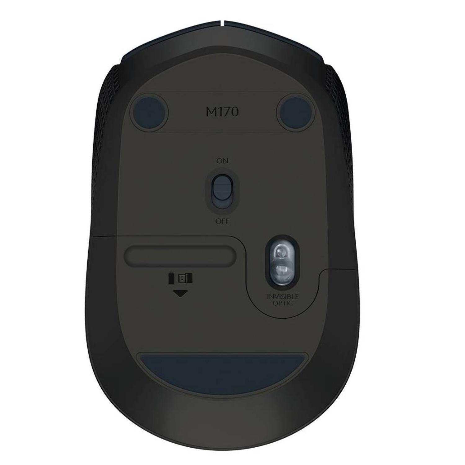 Mouse Inalambrico USB Pequeño Oficina M170 Negro -2