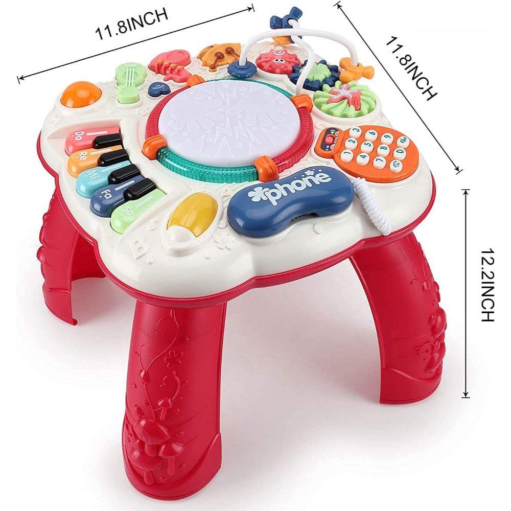 Juguete Mesa De Juegos Didactica Con Sonidos Rosado Infantil-1