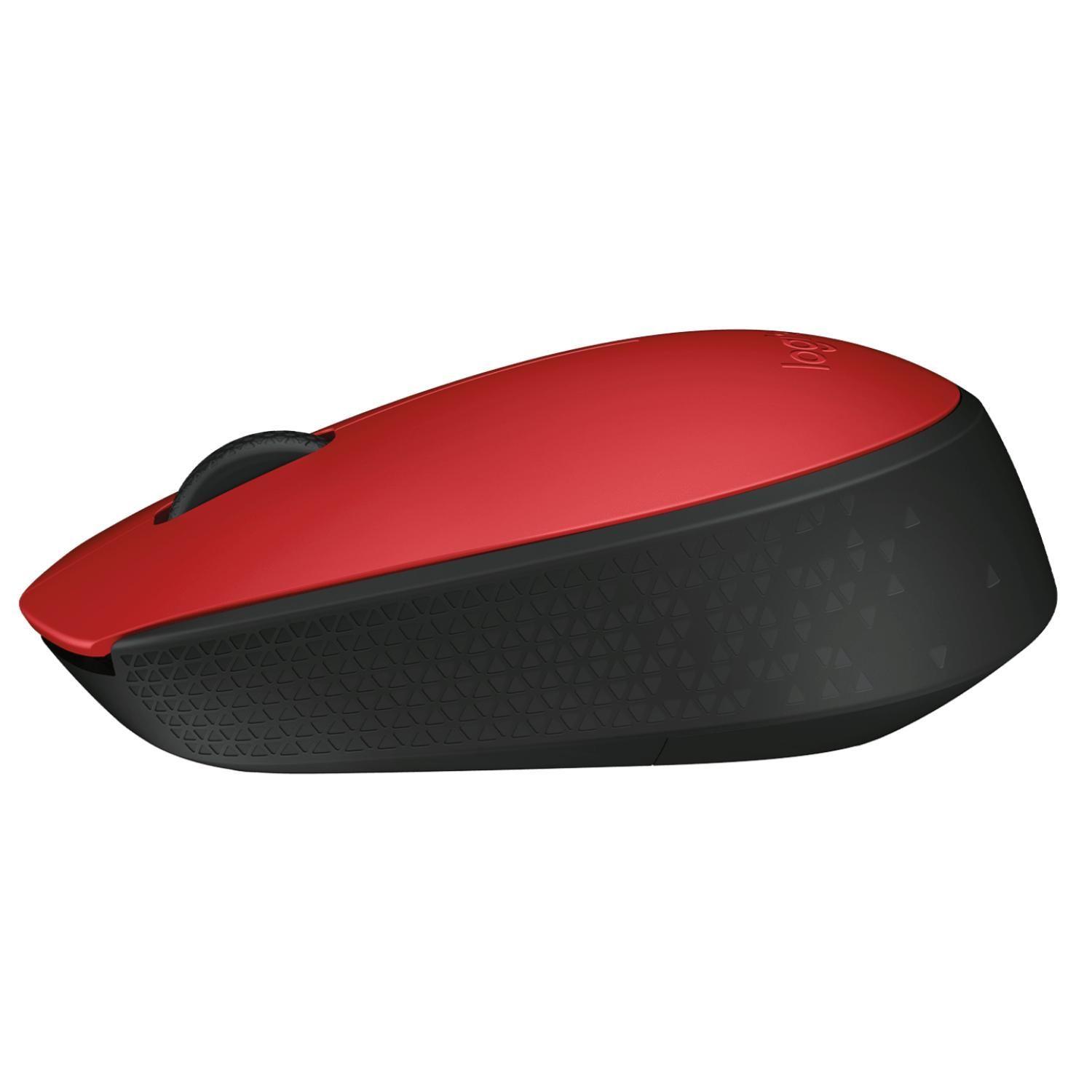 Mouse Inalambrico USB Pequeño Oficina M170 Rojo -2