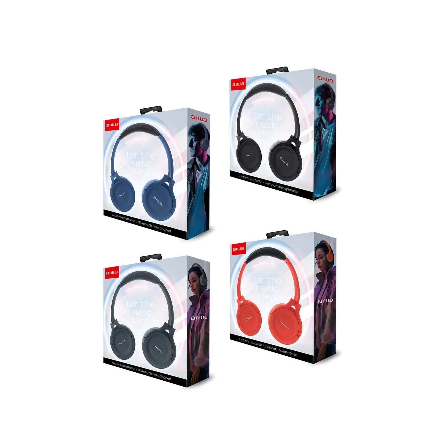 Audifonos Bluetooth OnEar Plegables Negro AWK17 Aiwa-3