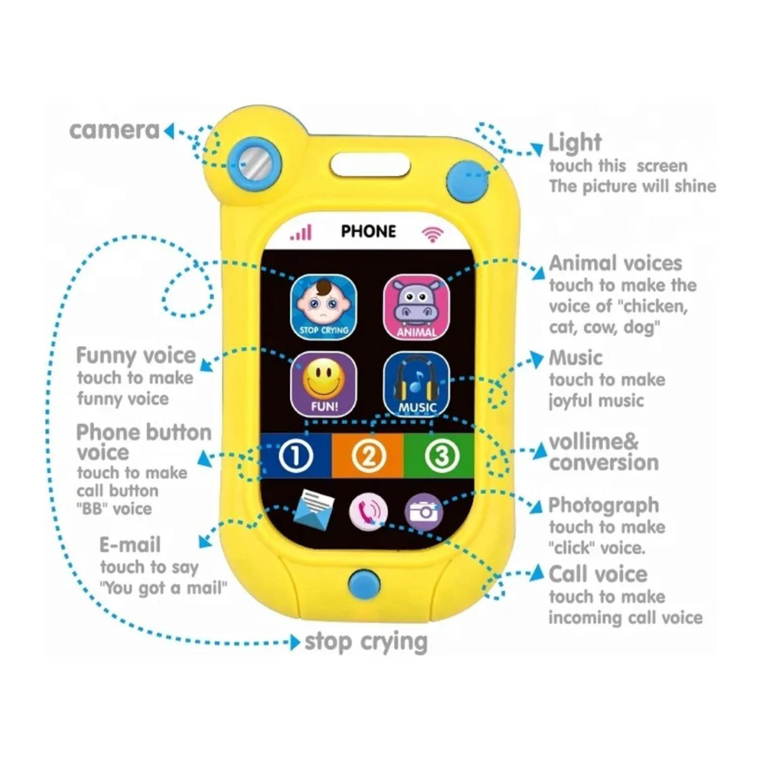 Juguete Telefono Smartphone Interactivo Niños Con Sonidos-5