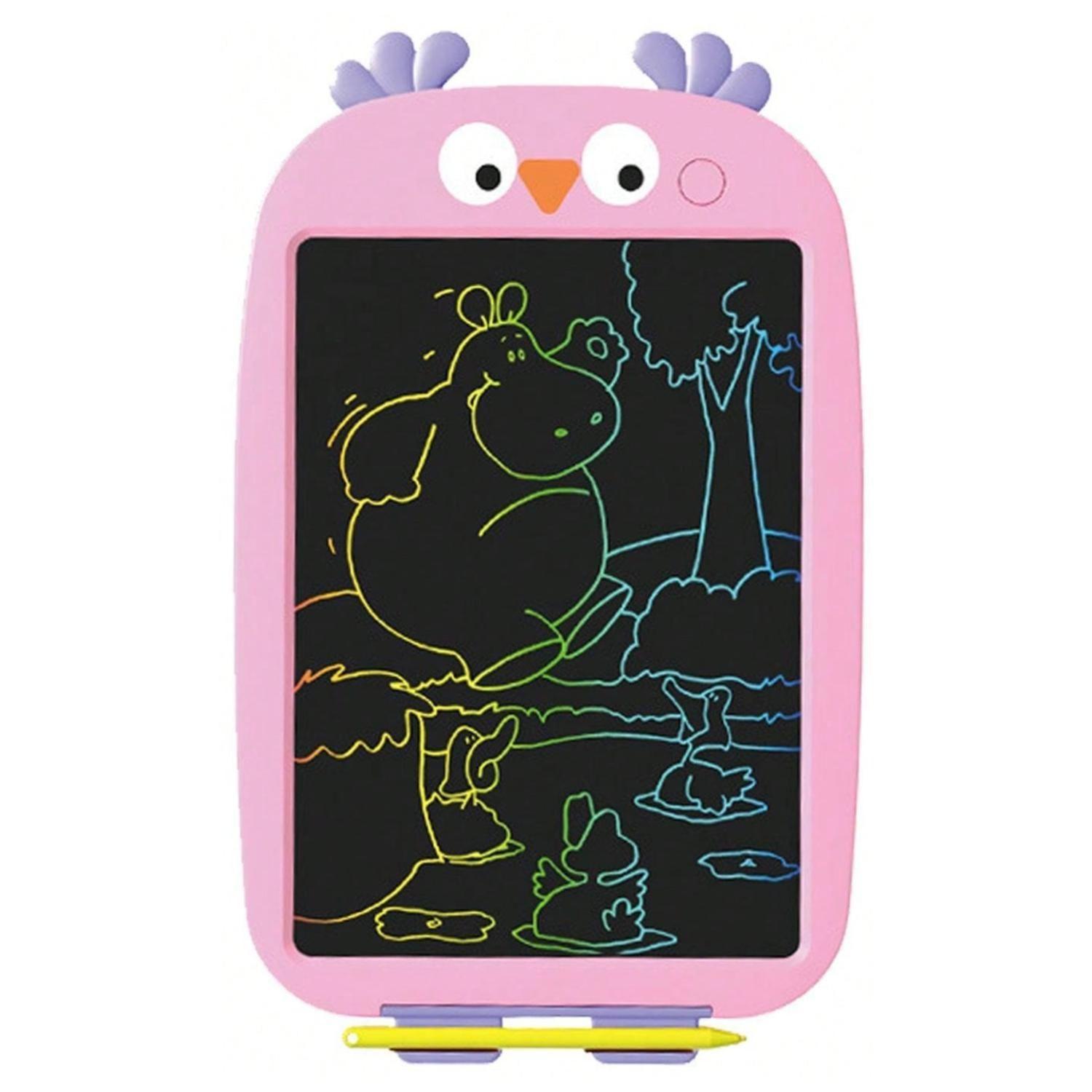 Juguete Pizarra Magica LED Con Plumon Rosado Diseño Infantil-0