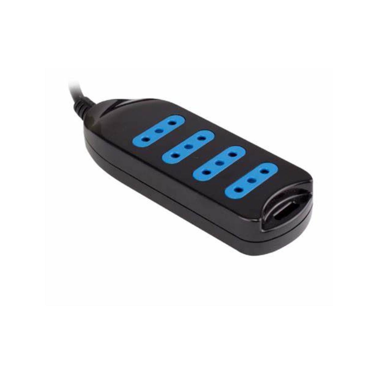 Alargador Extencion 3 Mts 4 Entradas Negro -3