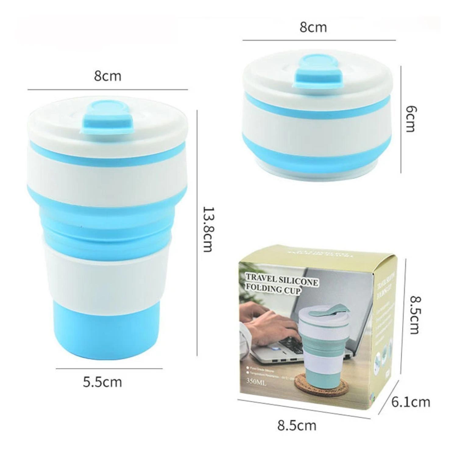 Termo De Silicon Plegable Ecologico Portatil Cafe-3