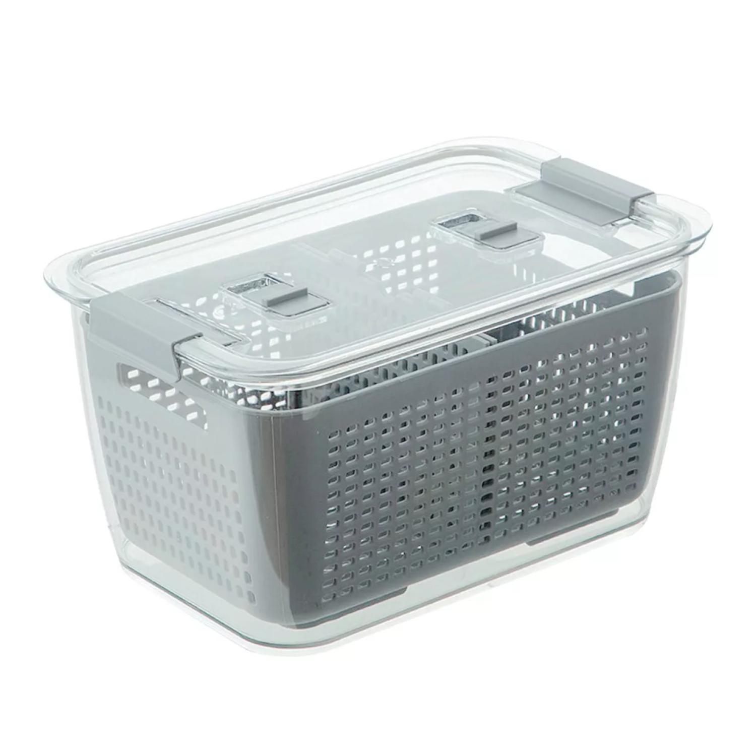 Contenedor Organizador De Frutas Para Nevera Refrigerador Con Tapa-0